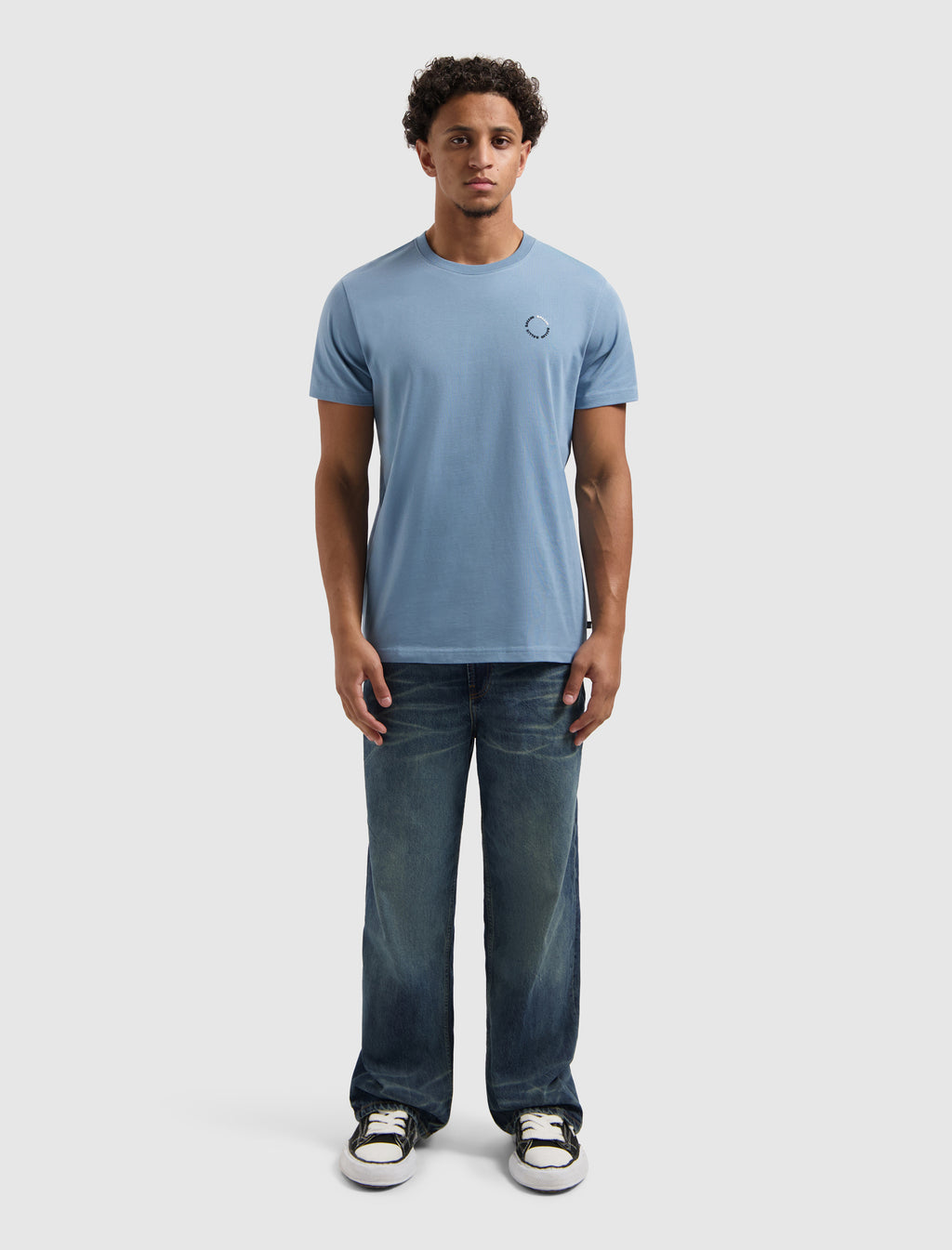 Circle Logo T-shirt | Mid Blue Grey