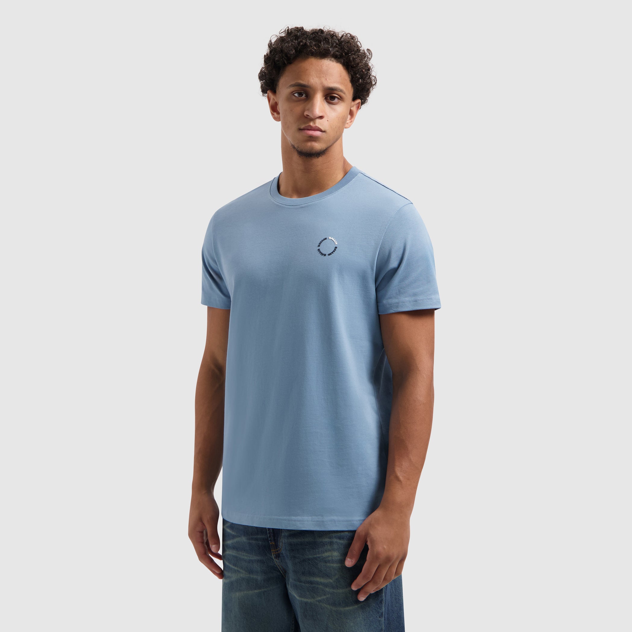 Circle Logo T-shirt | Mid Blue Grey