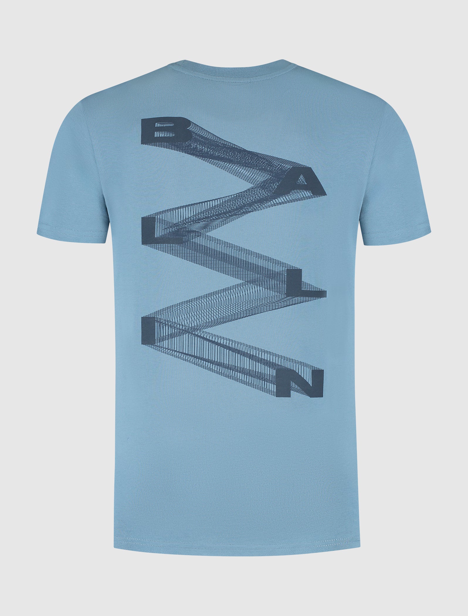 Zig Zag Logo T-shirt | Mid Blue Grey
