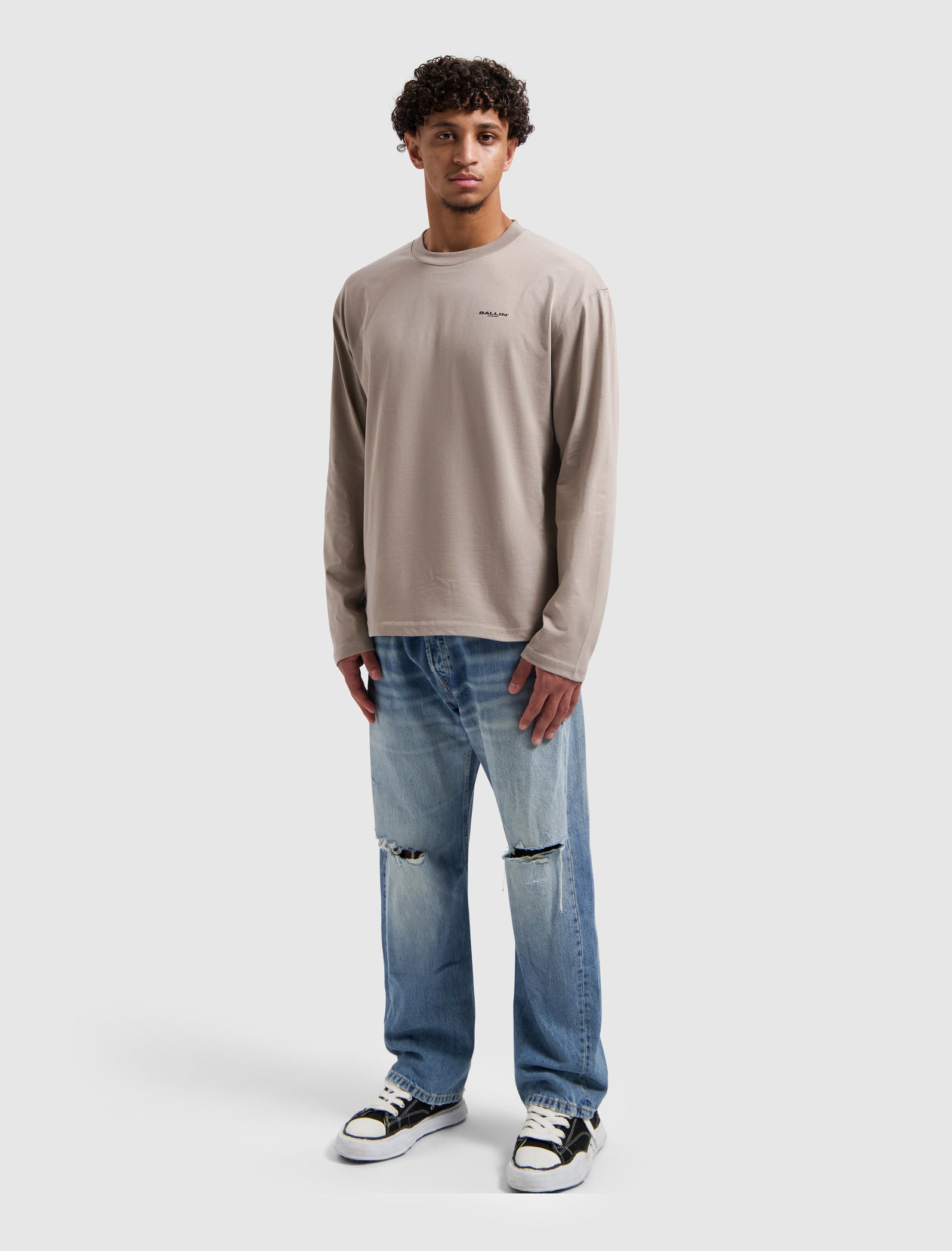 Original Chest Logo Longsleeve T-shirt | Taupe