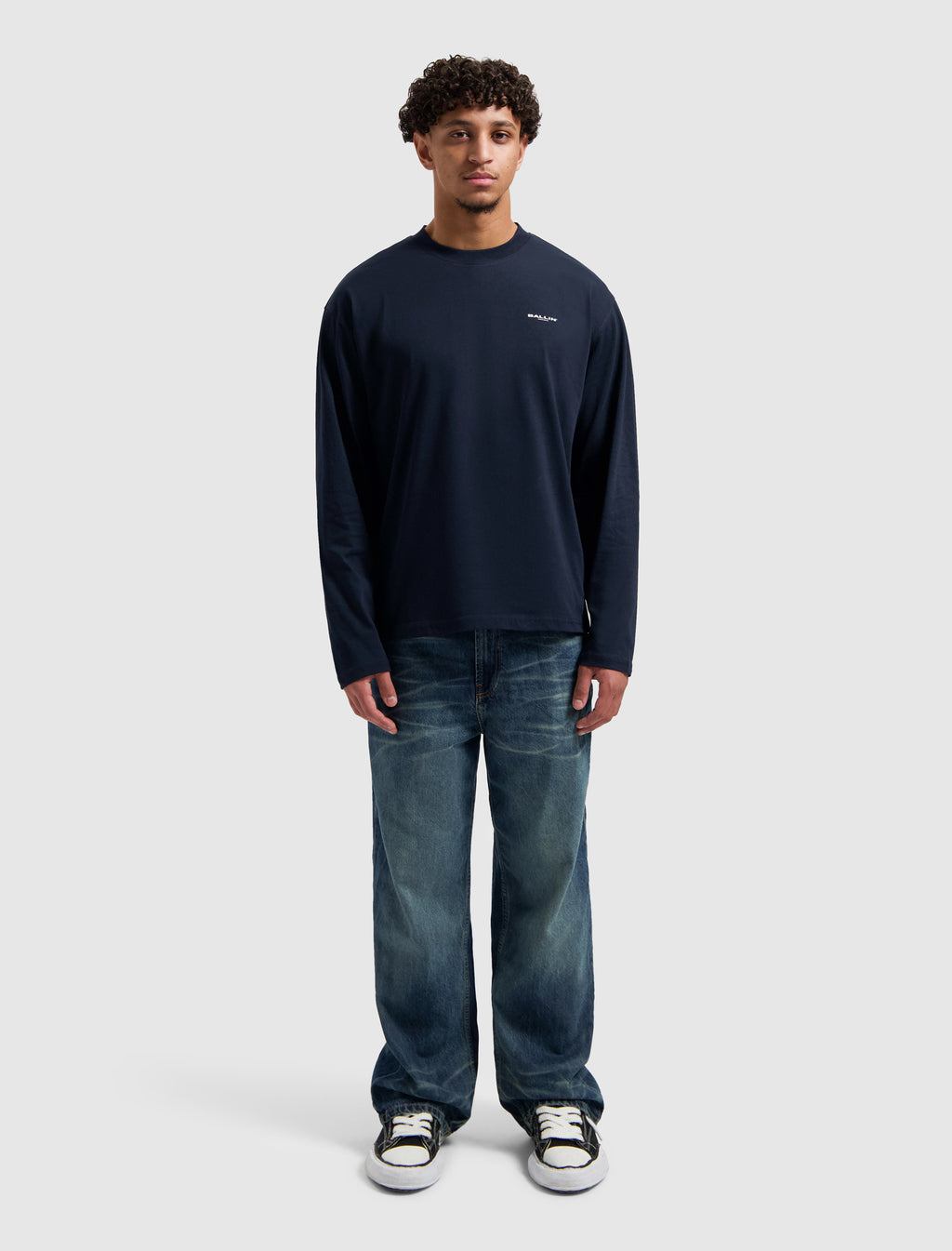 Original Chest Logo Longsleeve T-shirt | Dark Navy