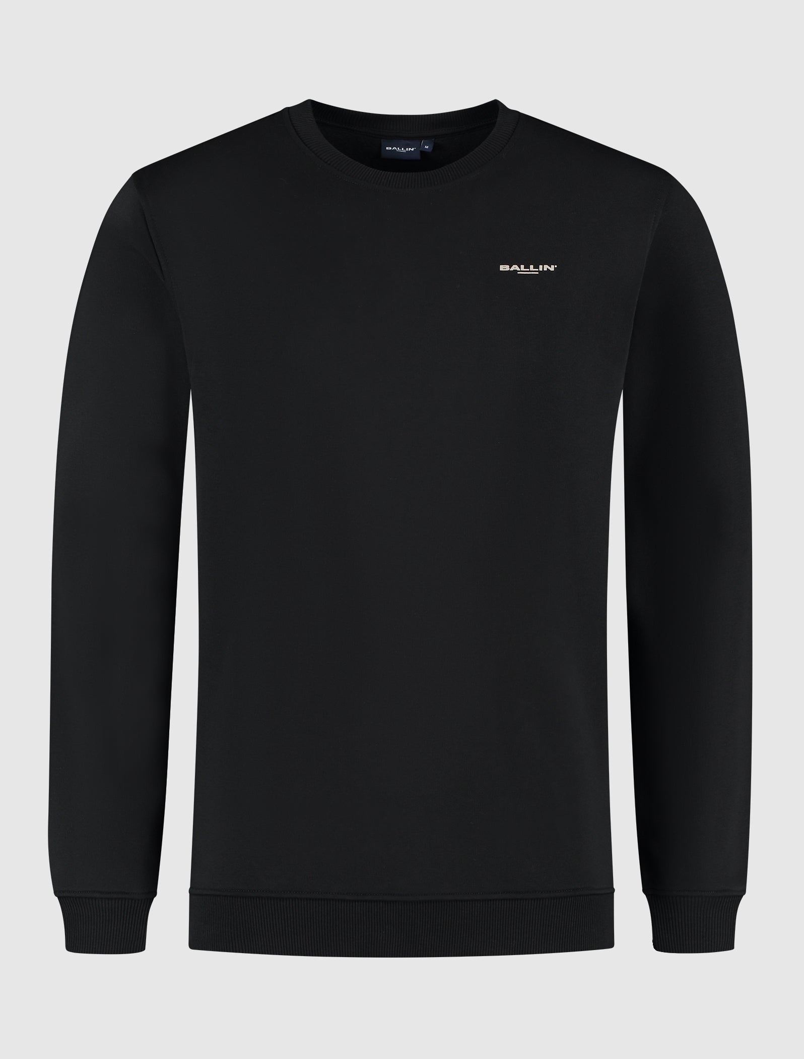 Stacked Outline Logo Sweater | Black