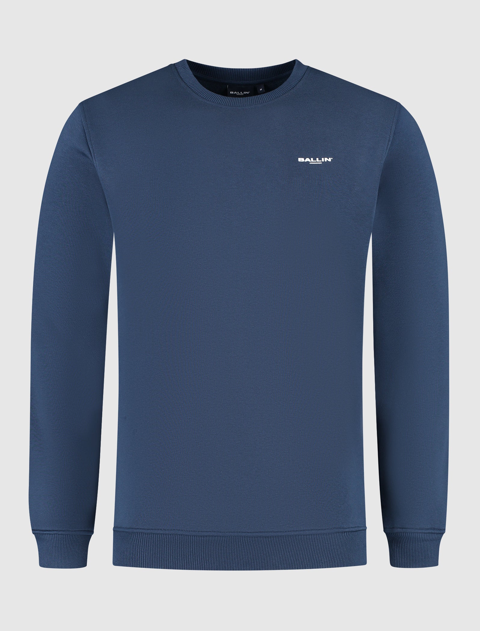 Stacked Outline Logo Sweater | Navy