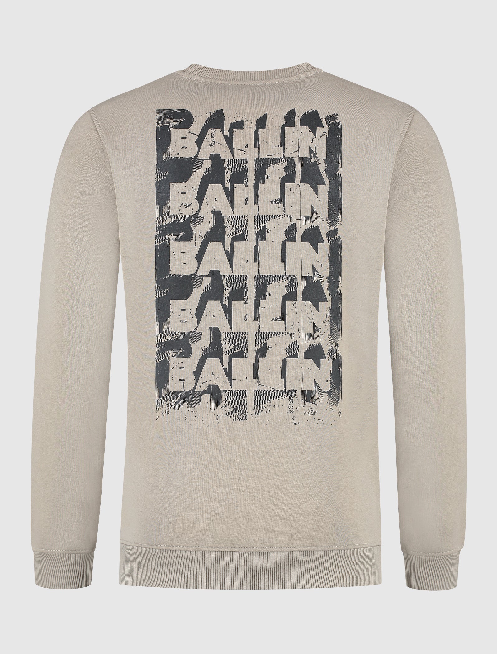 Stacked Outline Logo Sweater | Taupe