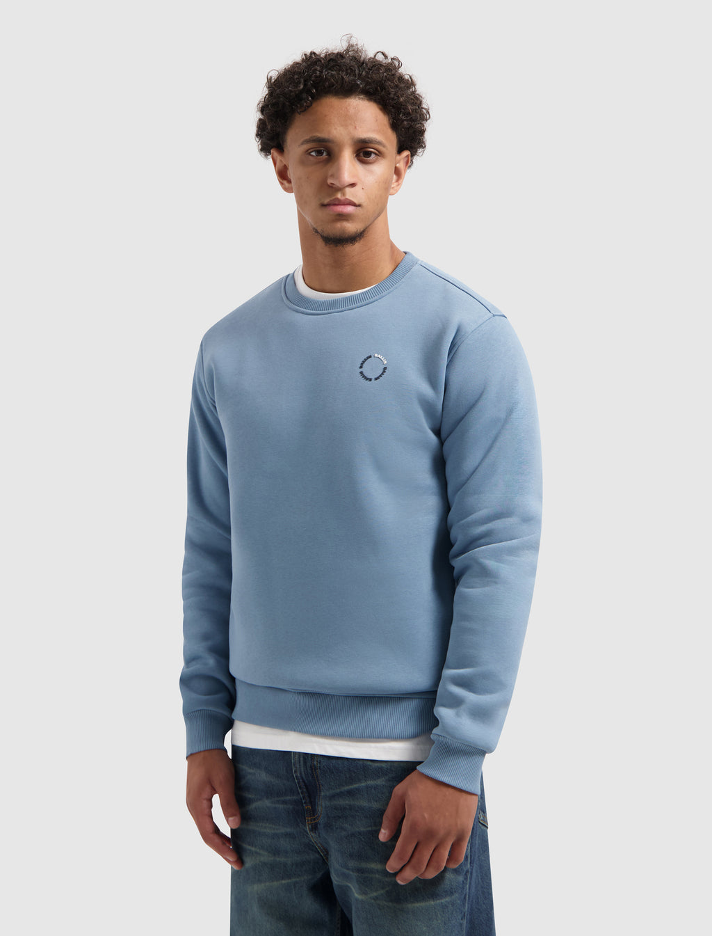 Circle Logo Sweater | Mid Blue Grey