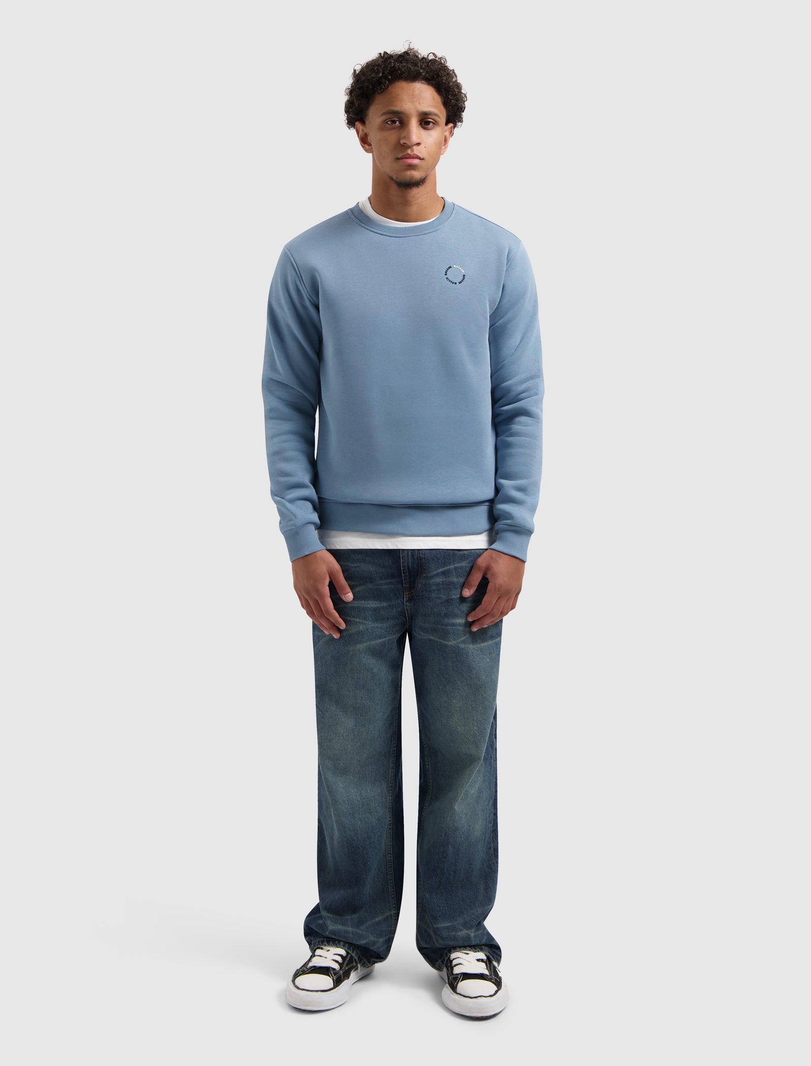 Circle Logo Sweater | Mid Blue Grey