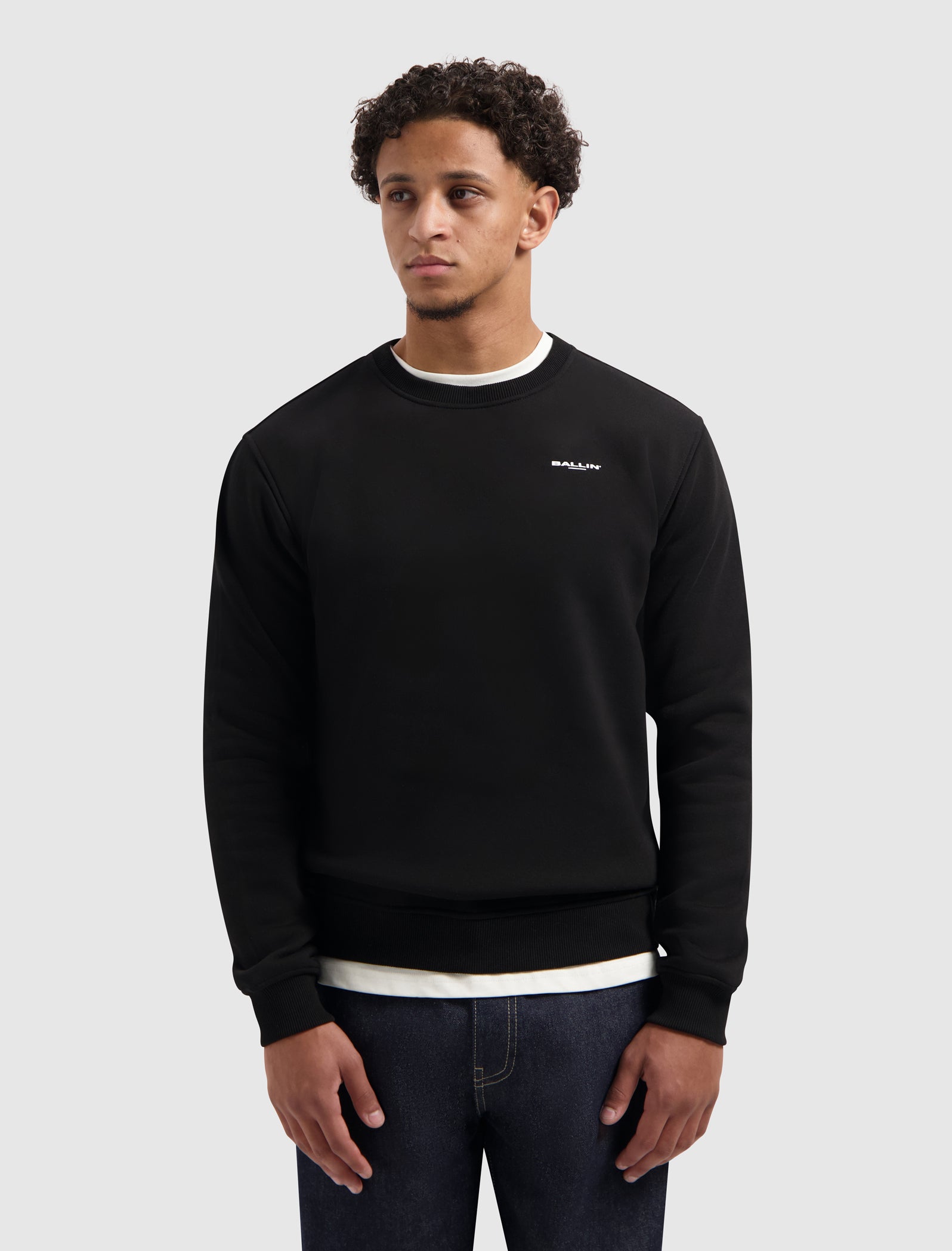 Zig Zag Logo Sweater | Black