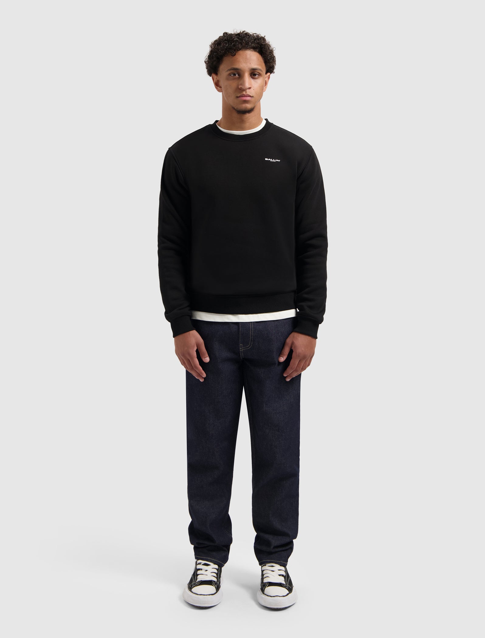 Zig Zag Logo Sweater | Black