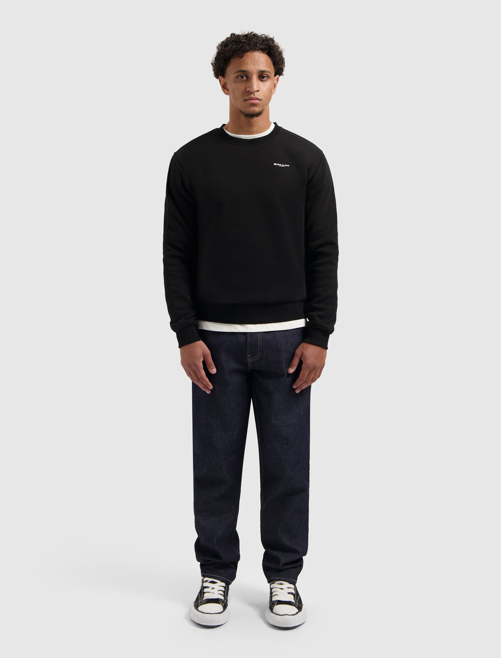 Zig Zag Logo Sweater | Black