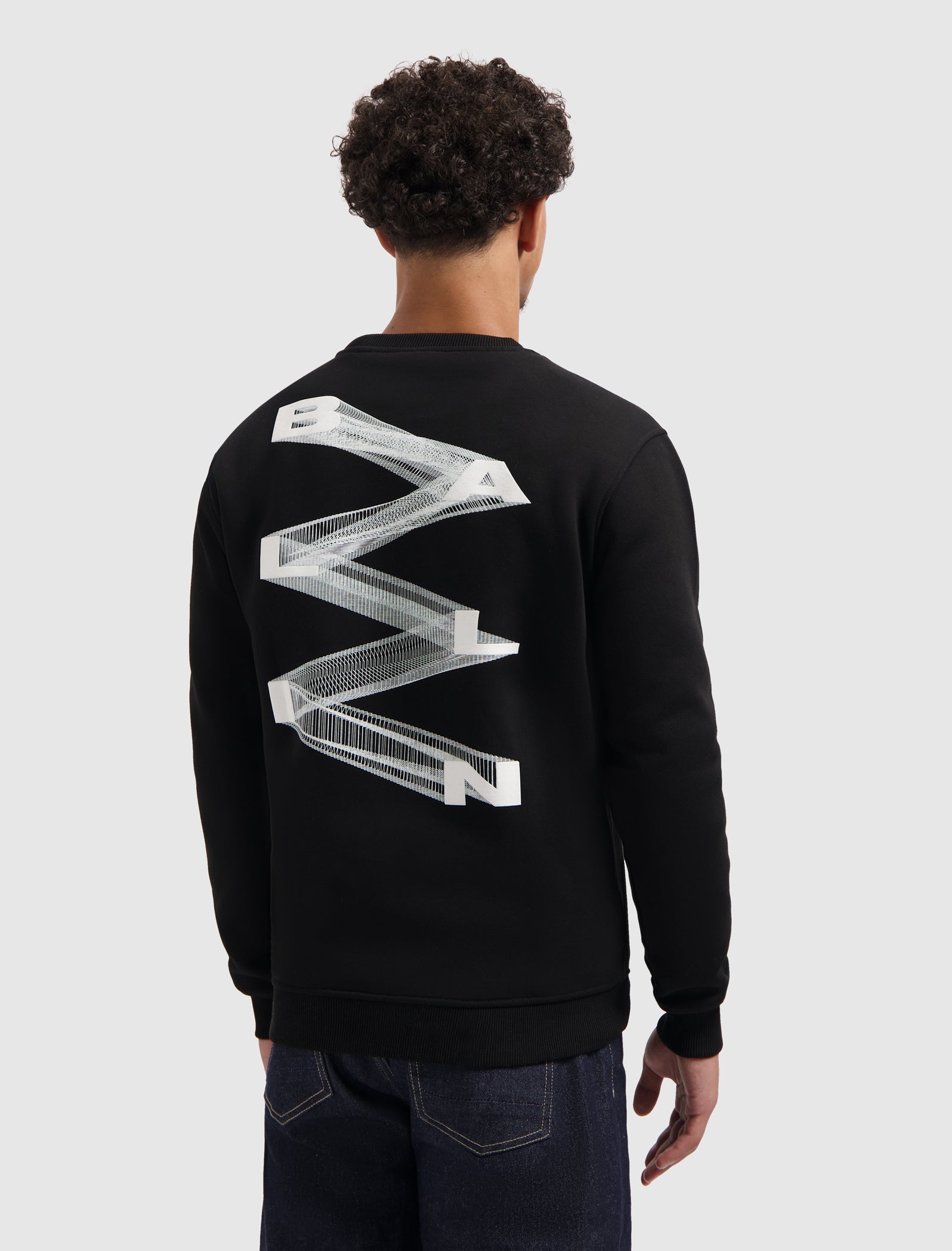 Zig Zag Logo Sweater | Black