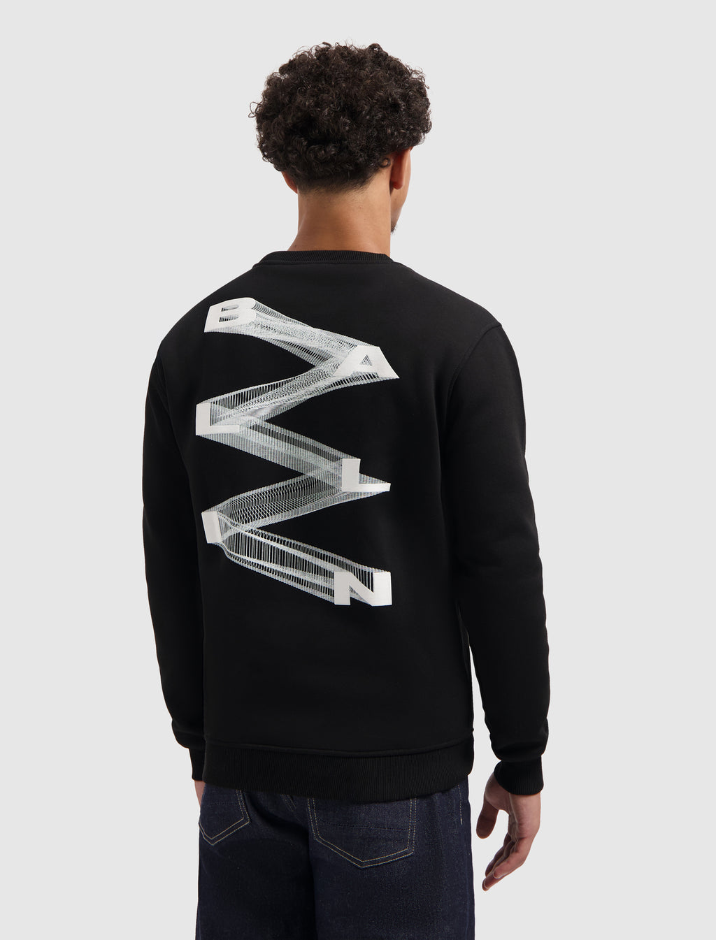 Zig Zag Logo Sweater | Black