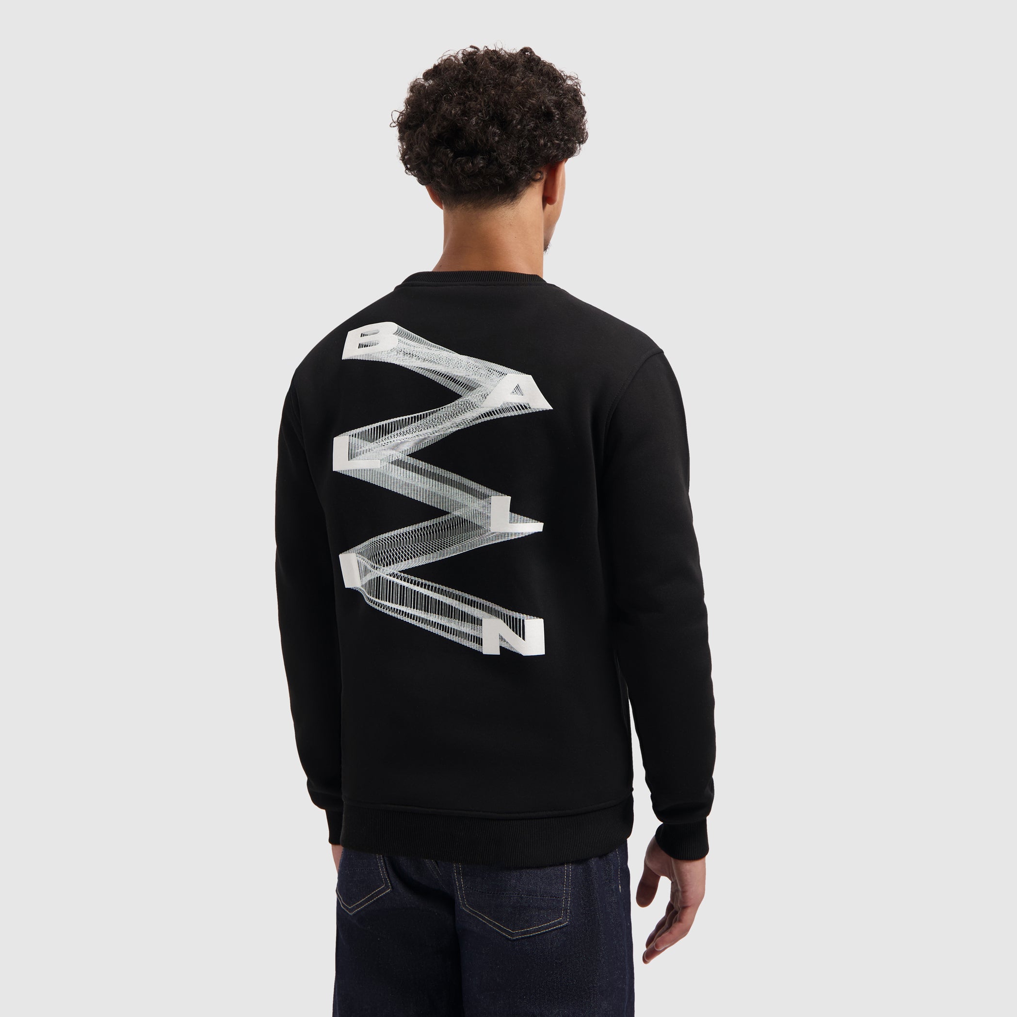 Zig Zag Logo Sweater | Black