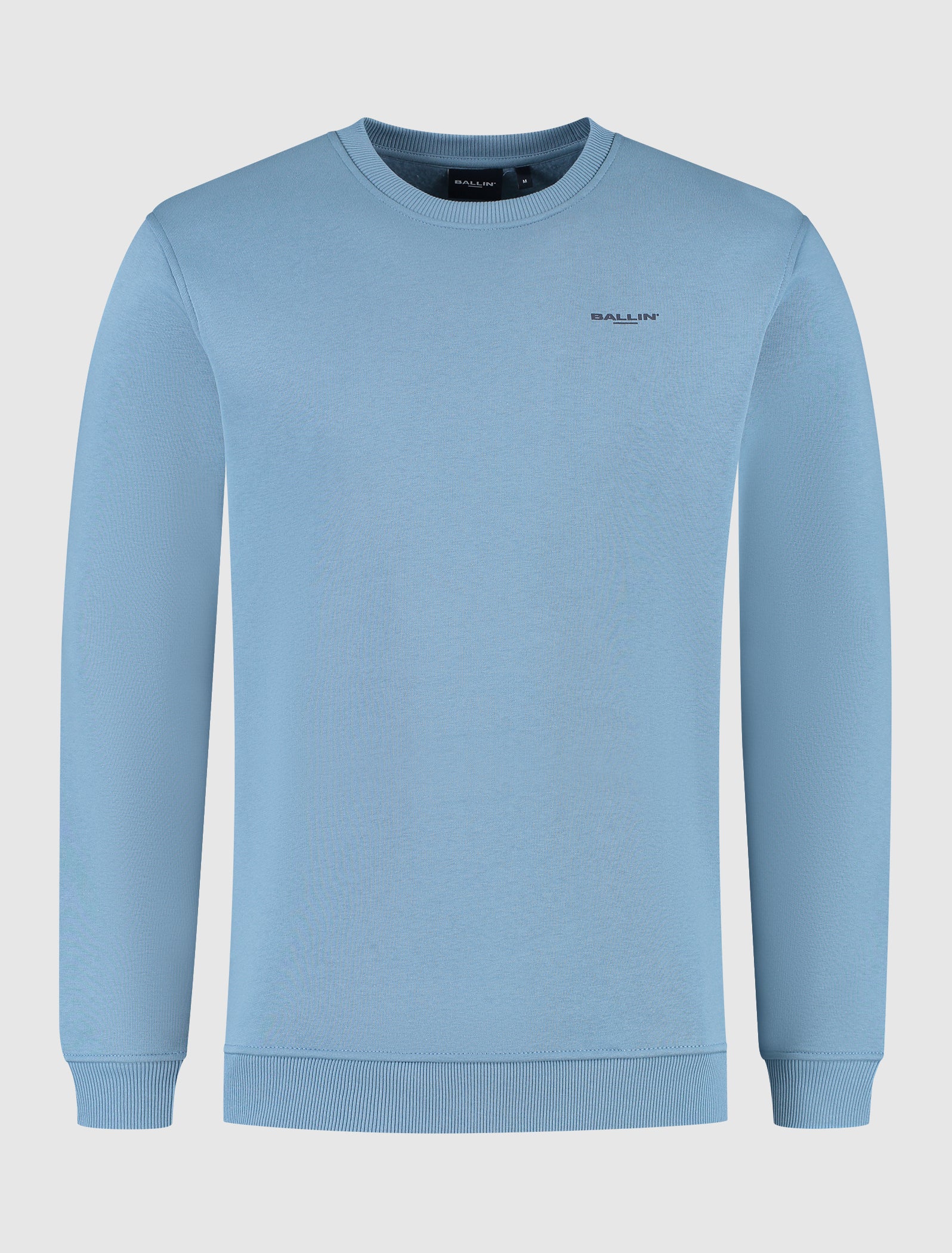 Zig Zag Logo Sweater | Mid Blue Grey