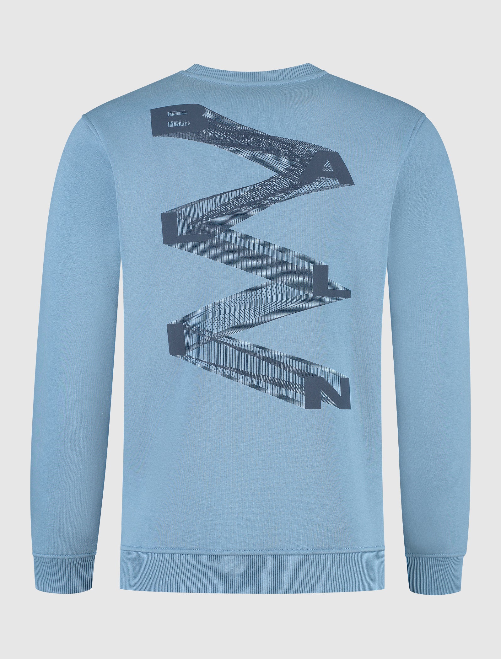 Zig Zag Logo Sweater | Mid Blue Grey