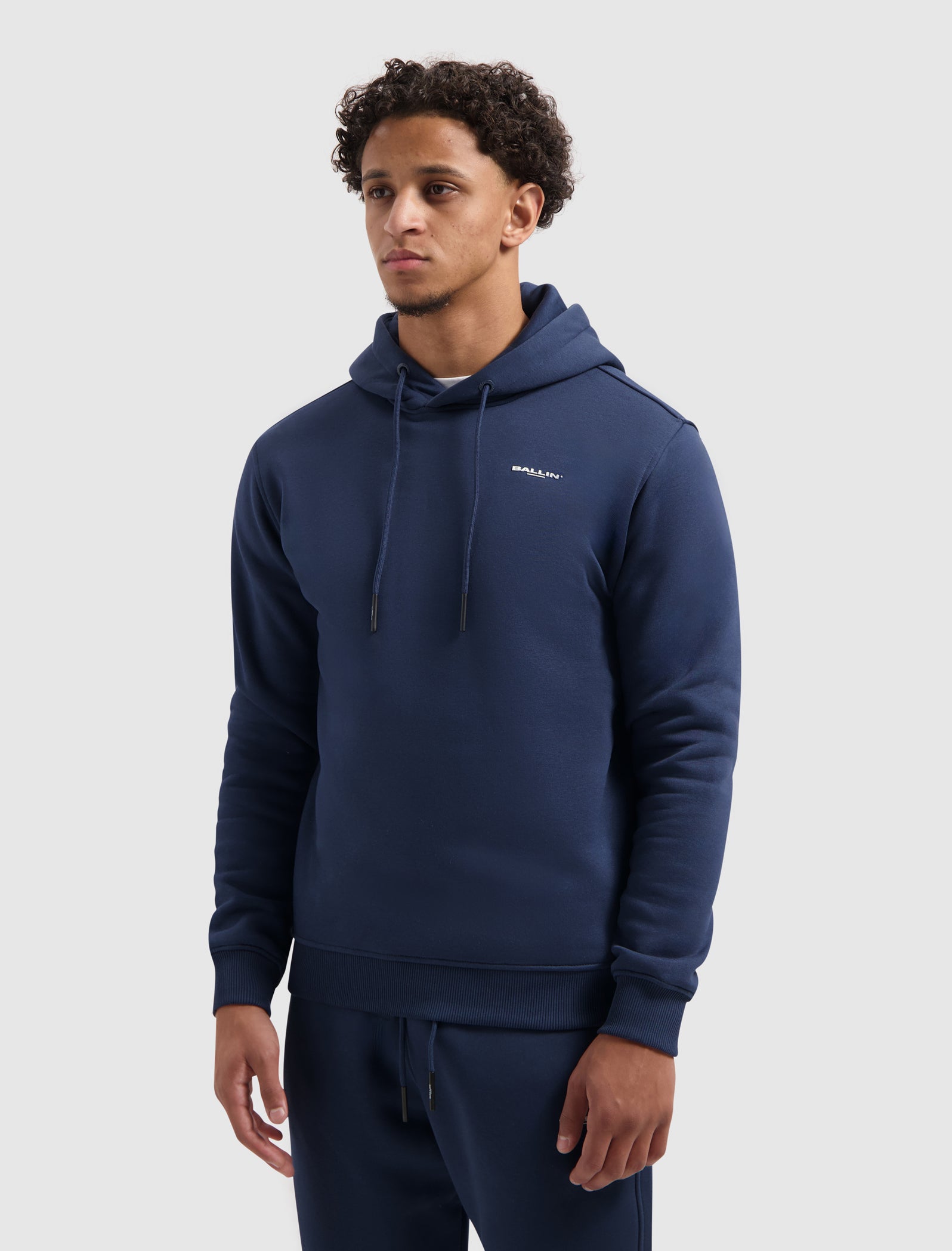 Zig Zag Logo Hoodie | Navy