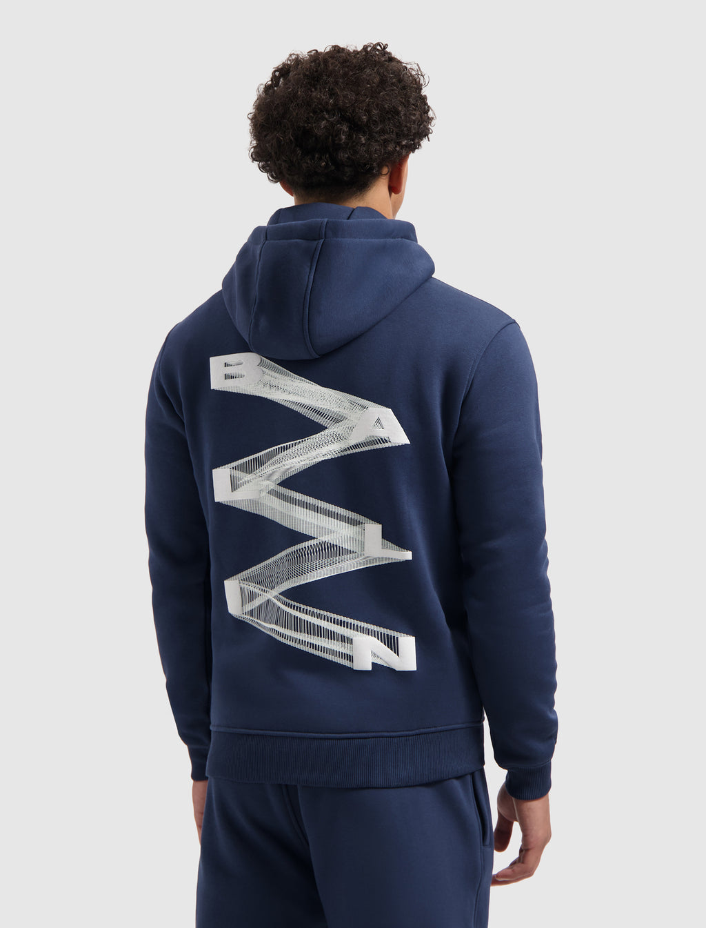 Zig Zag Logo Hoodie | Navy