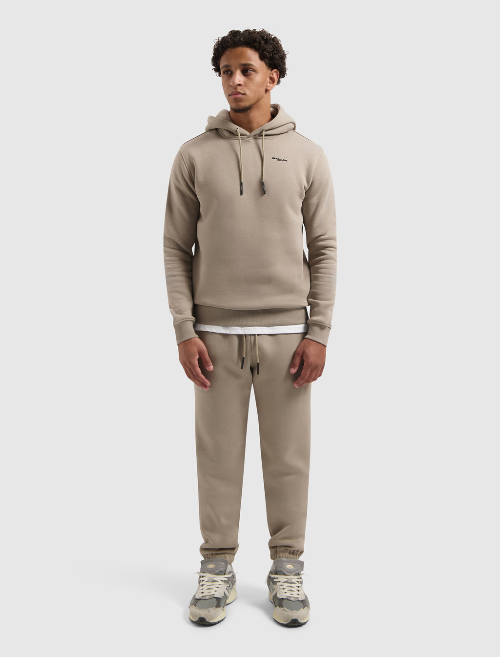 Zig Zag Logo Hoodie | Taupe
