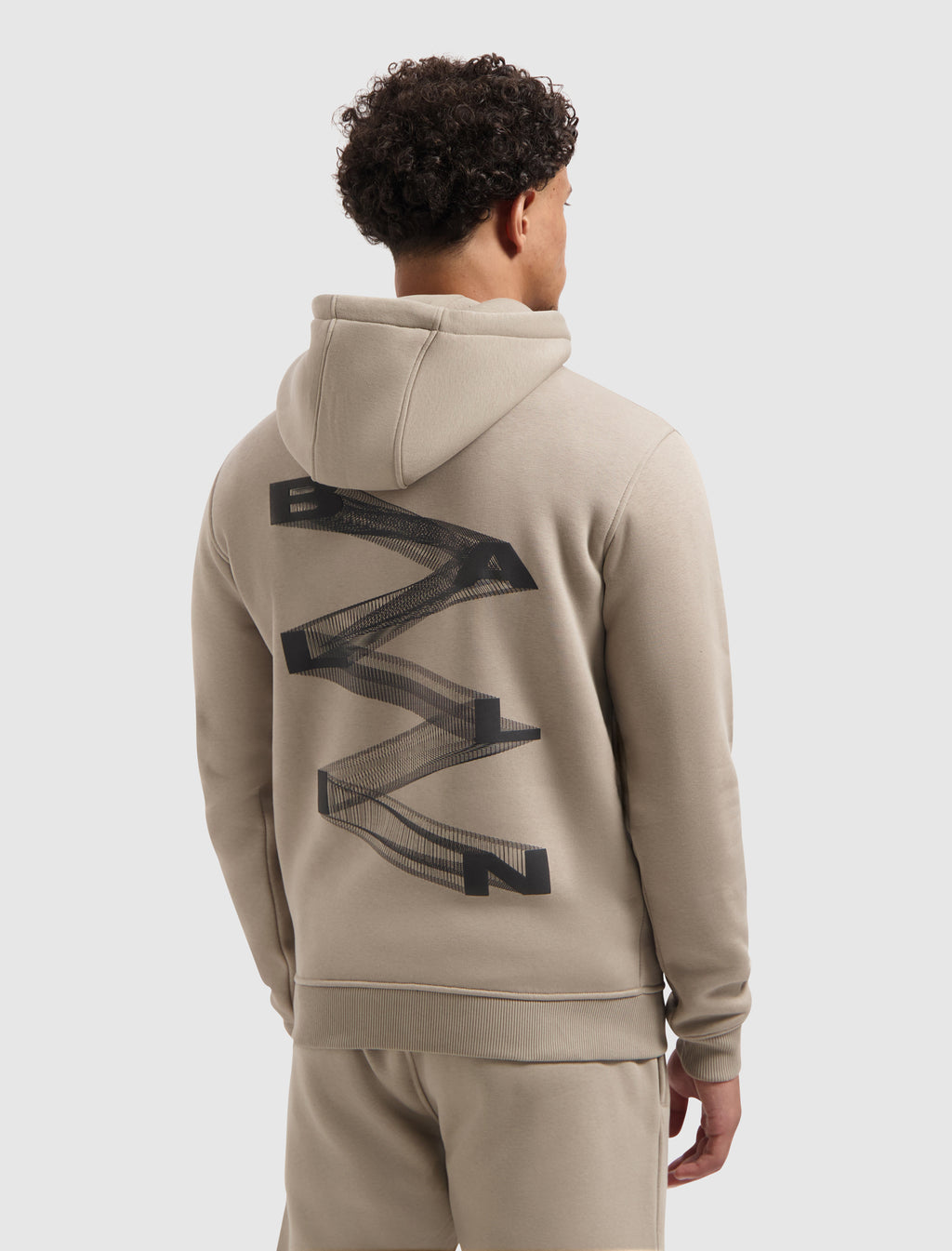 Zig Zag Logo Hoodie | Taupe