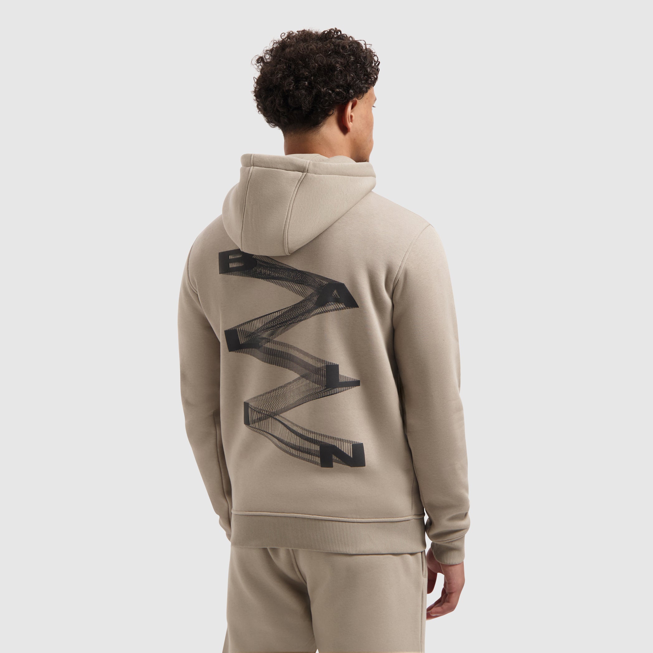 Zig Zag Logo Hoodie | Taupe