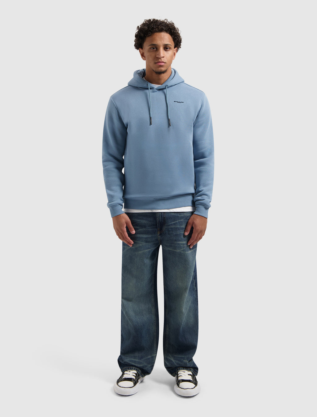Original Chest Logo Hoodie | Mid Blue Grey