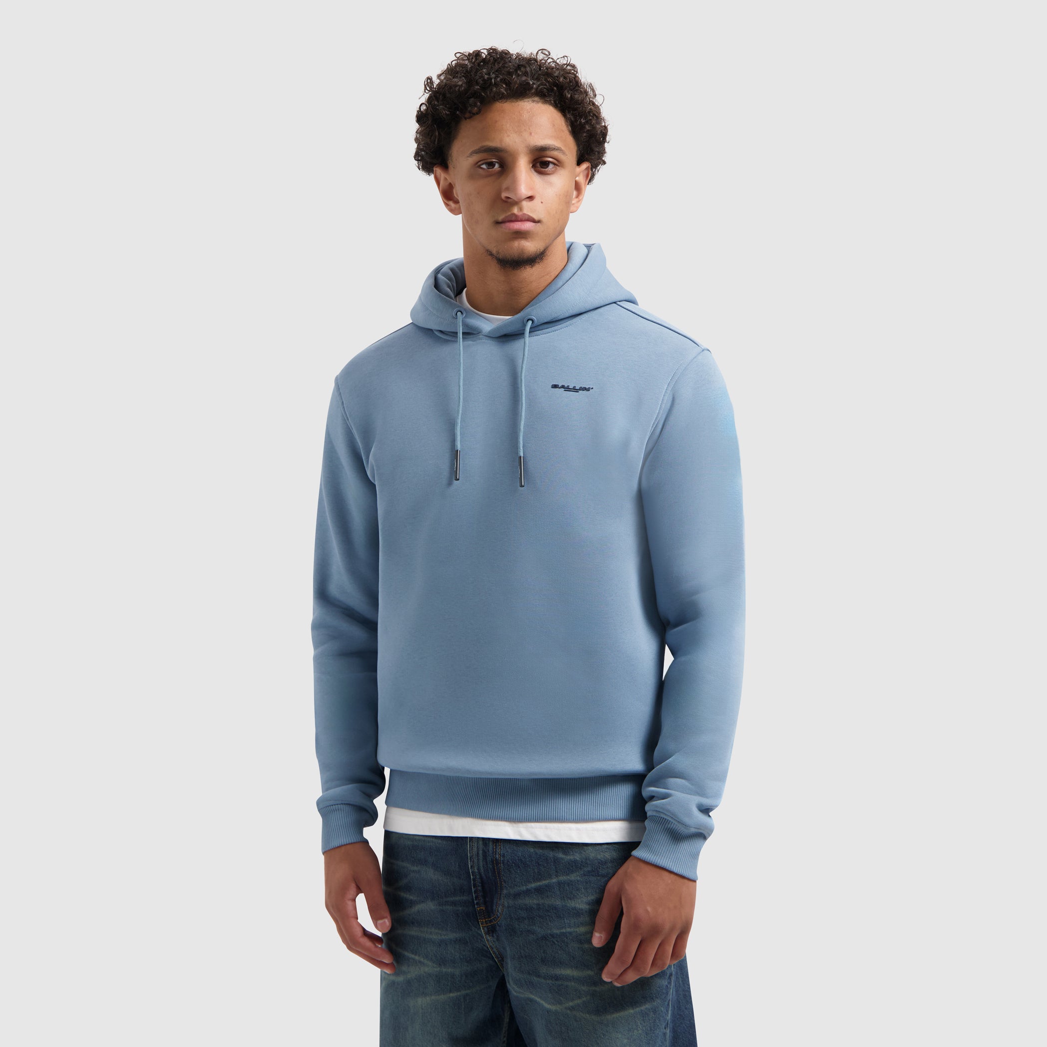 Original Chest Logo Hoodie | Mid Blue Grey