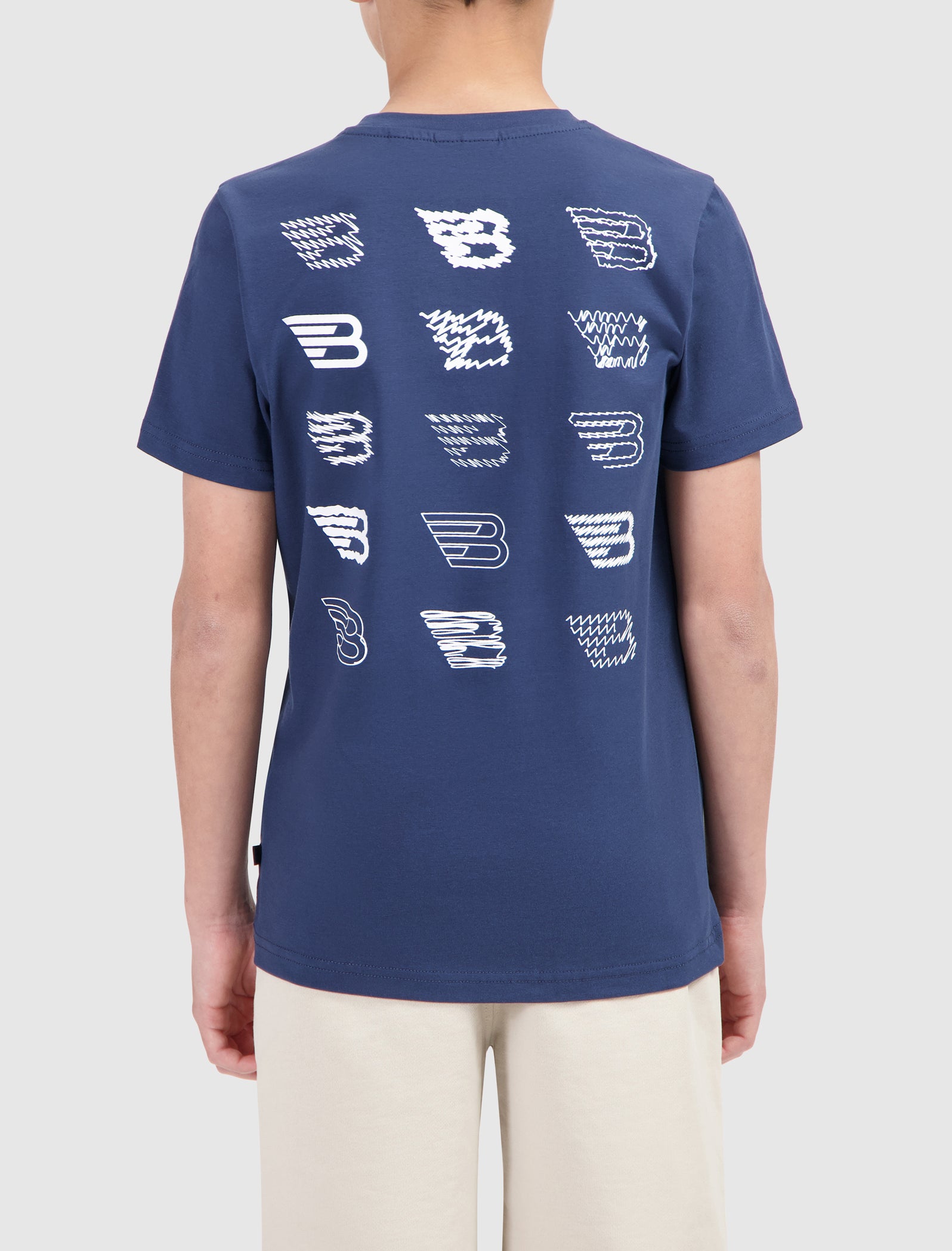 Junior Scribble Icon Logo T-shirt | Navy