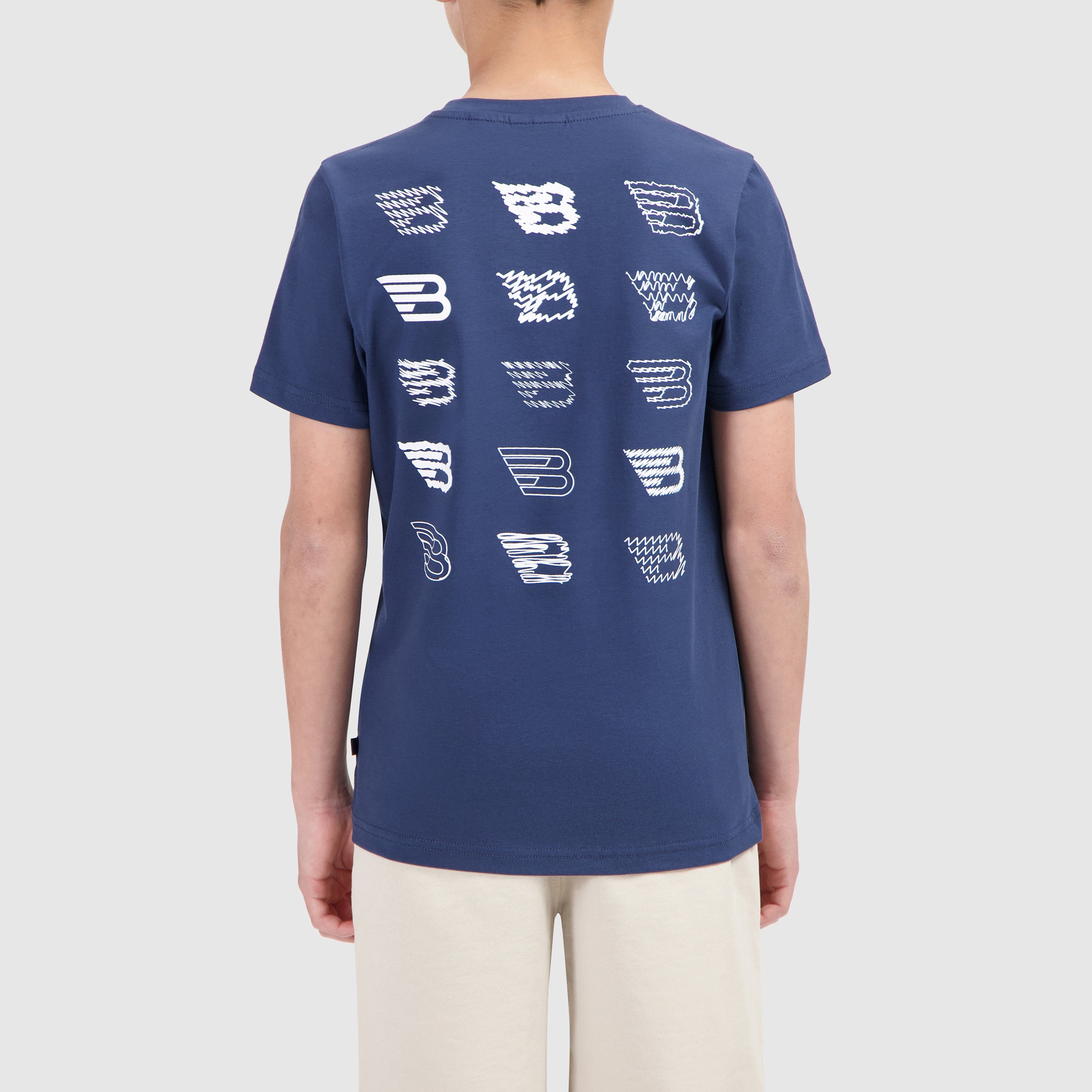 Junior Scribble Icon Logo T-shirt | Navy