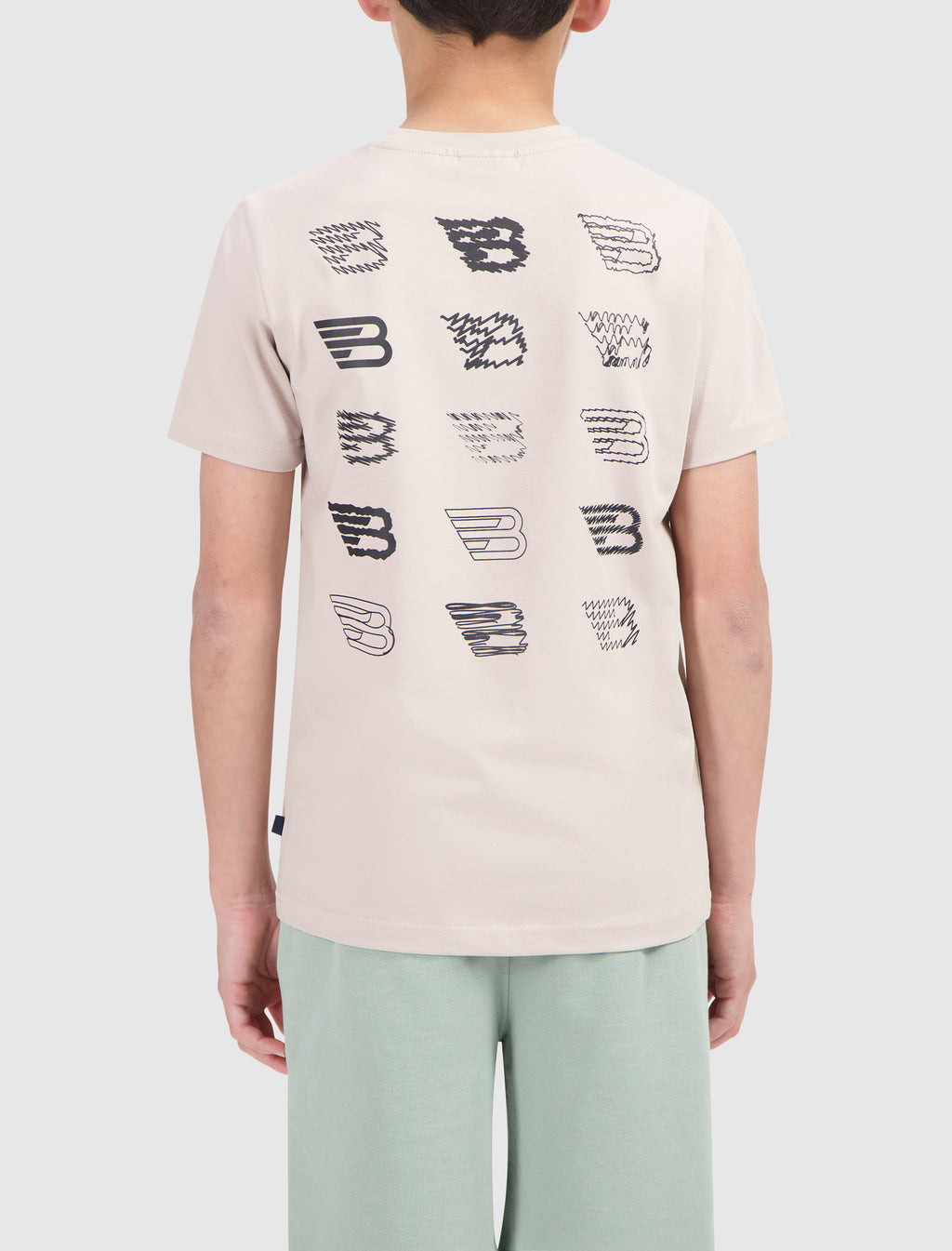 Junior Scribble Icon Logo T-shirt | Sand
