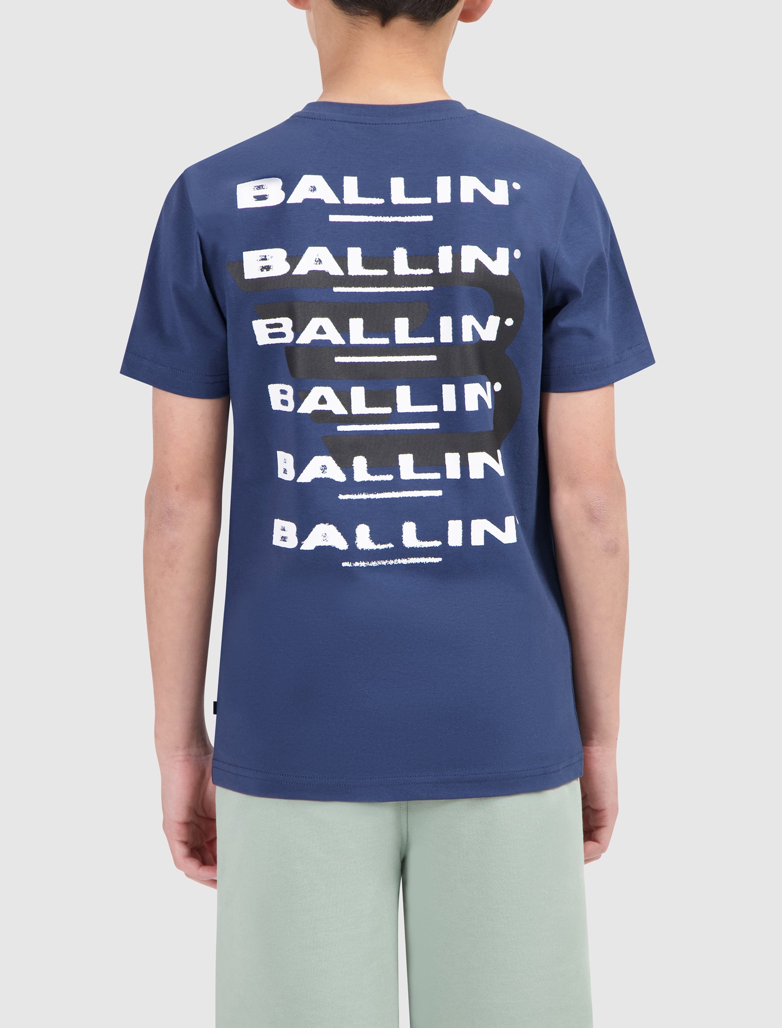 Junior Fading Logo T-shirt | Navy