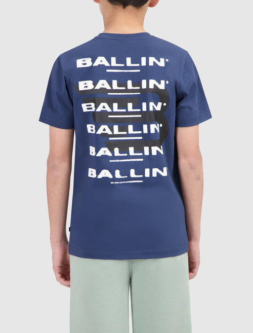 Junior Fading Logo T-shirt | Navy