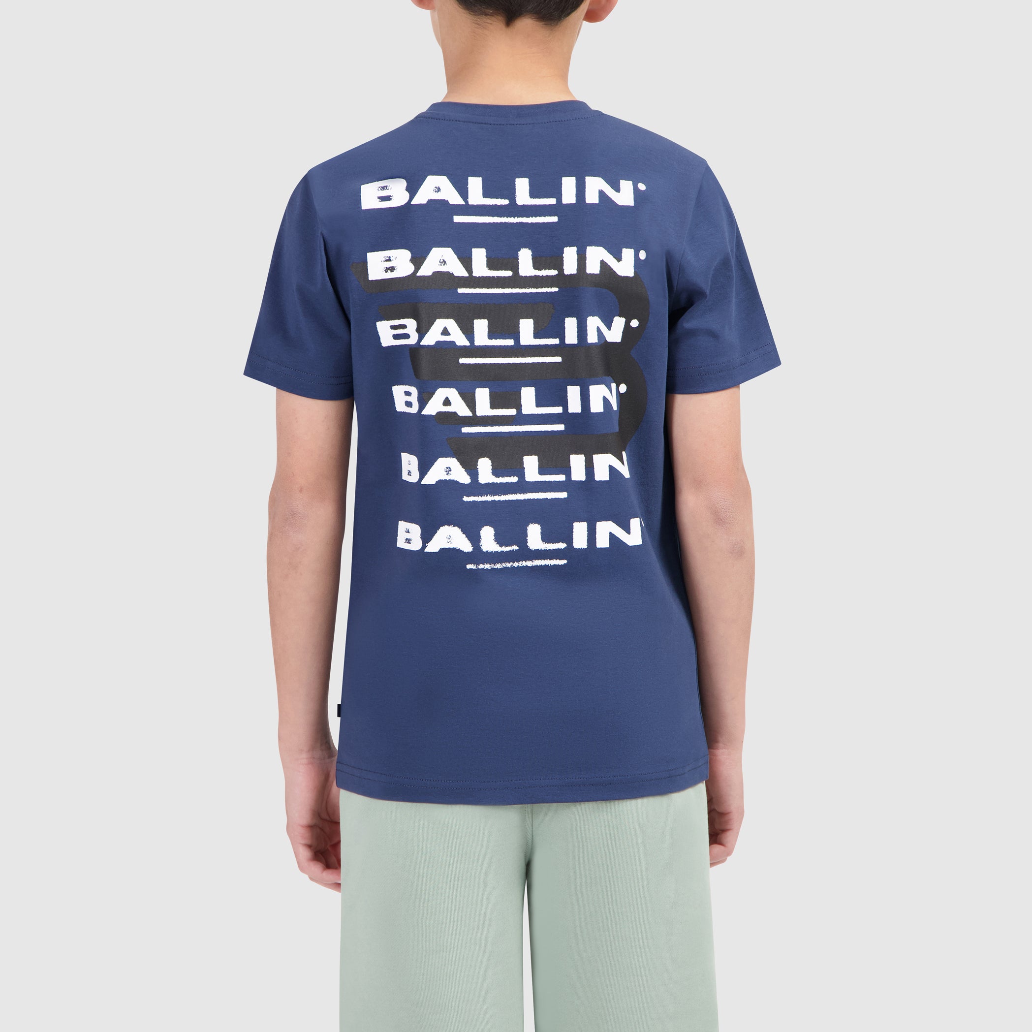 Junior Fading Logo T-shirt | Navy