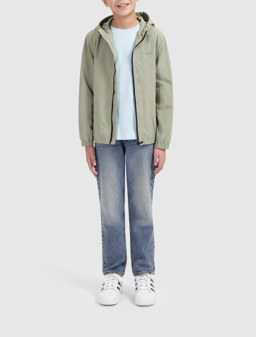 Junior Windstopper Logo Jacket | Light Army