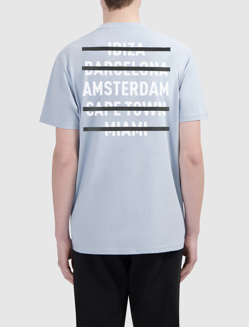 World Cities T-shirt | Blue Grey