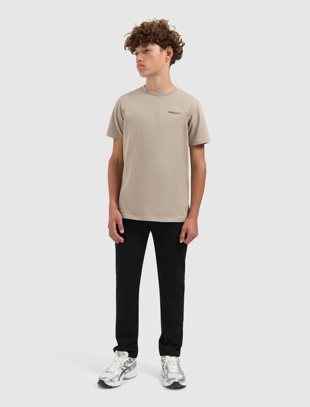 Junior Faded Halftone T-shirt | Taupe