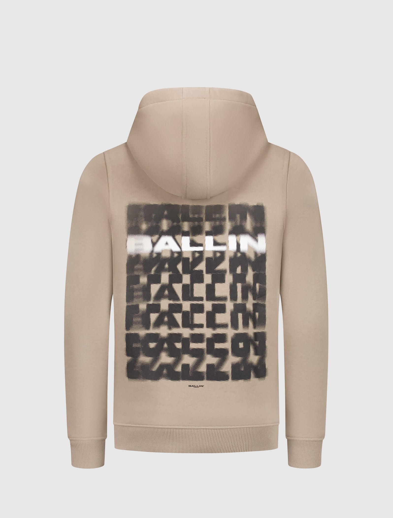 Junior Faded Halftone Hoodie | Taupe