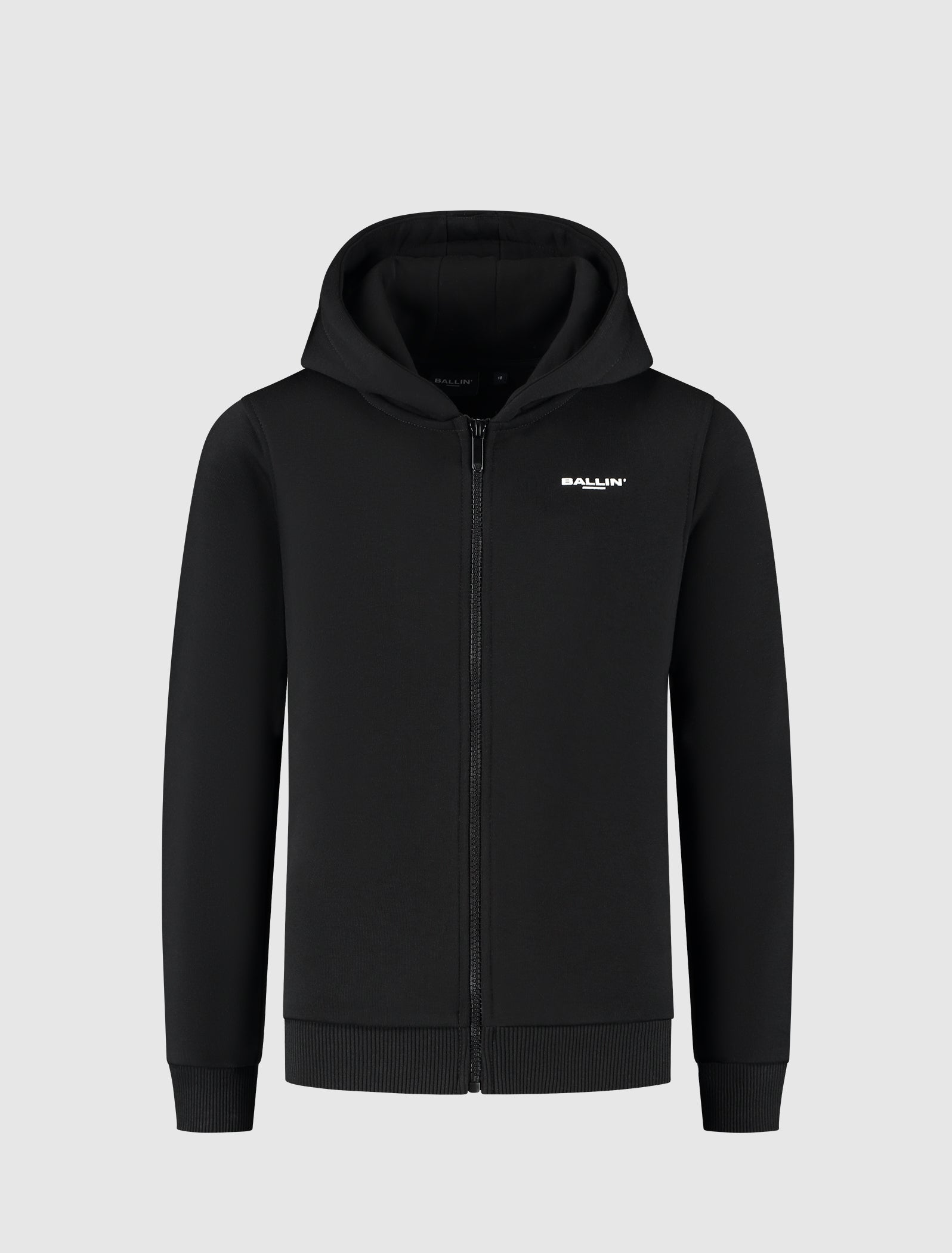 Junior Original Chest Logo Zip-up Hoodie | Black