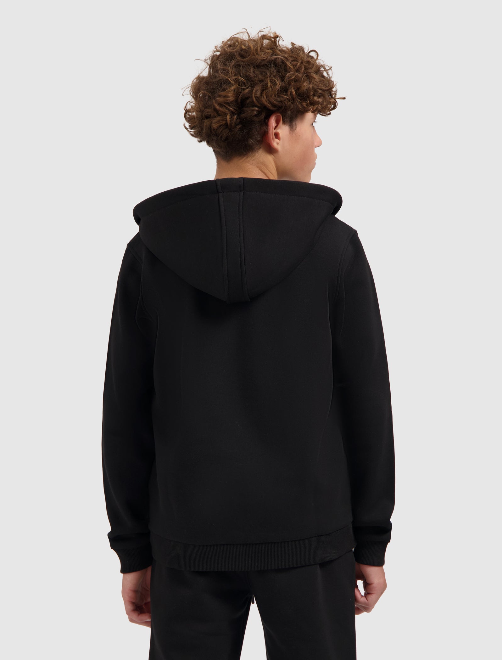 Junior Original Chest Logo Zip-up Hoodie | Black