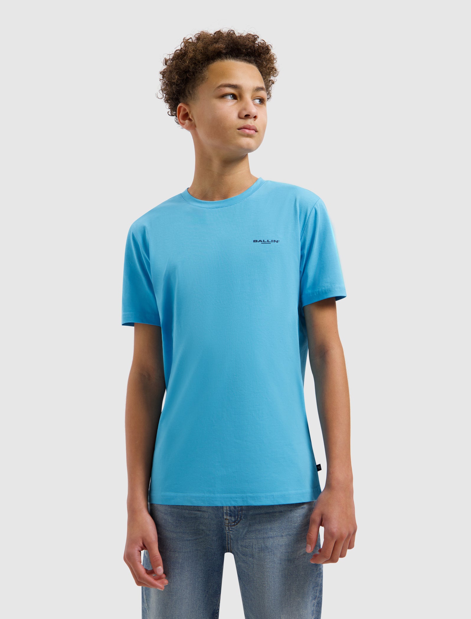 Junior Floral Bouquet T-shirt | Mid Blue