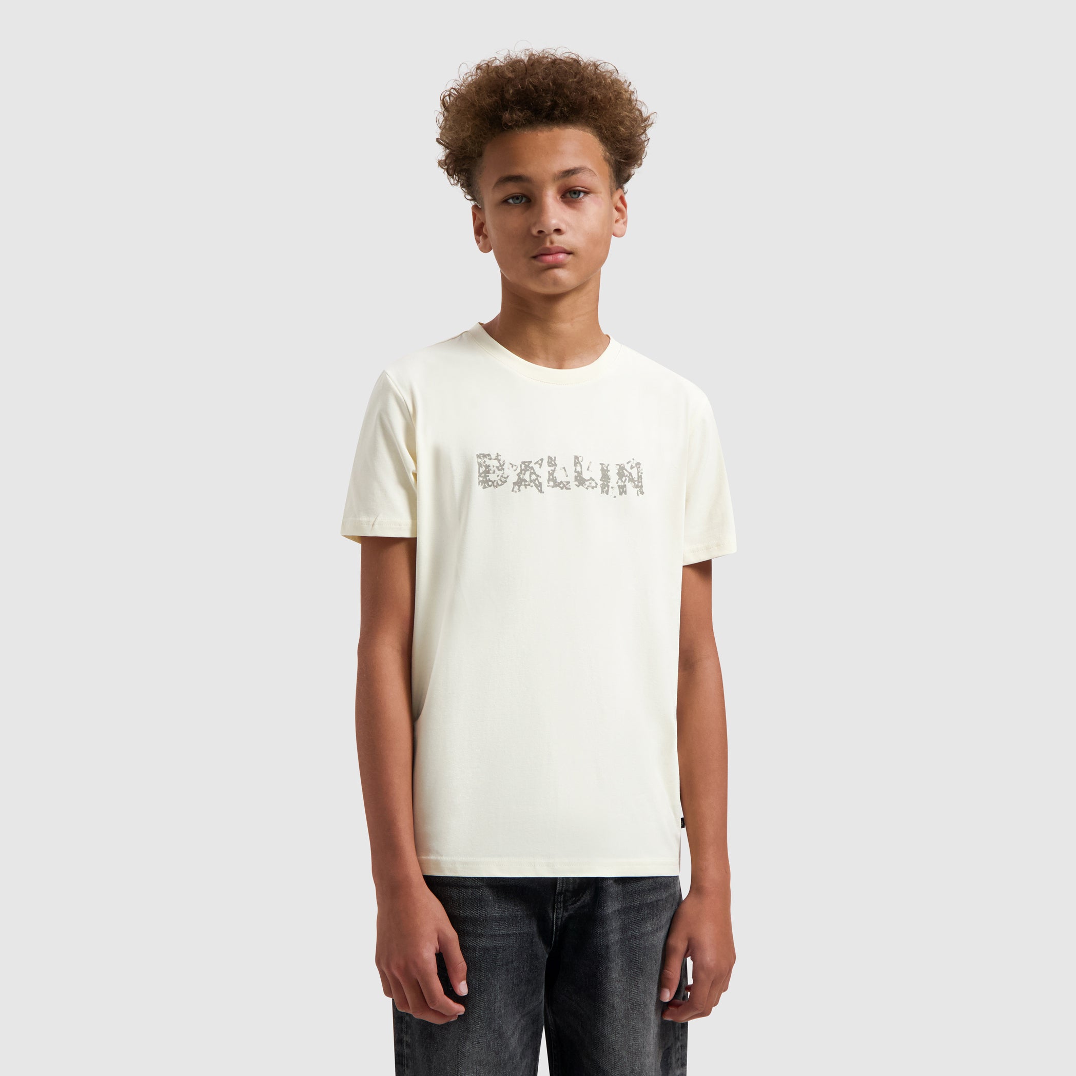 Junior Stamped Logo T-shirt | Ecru