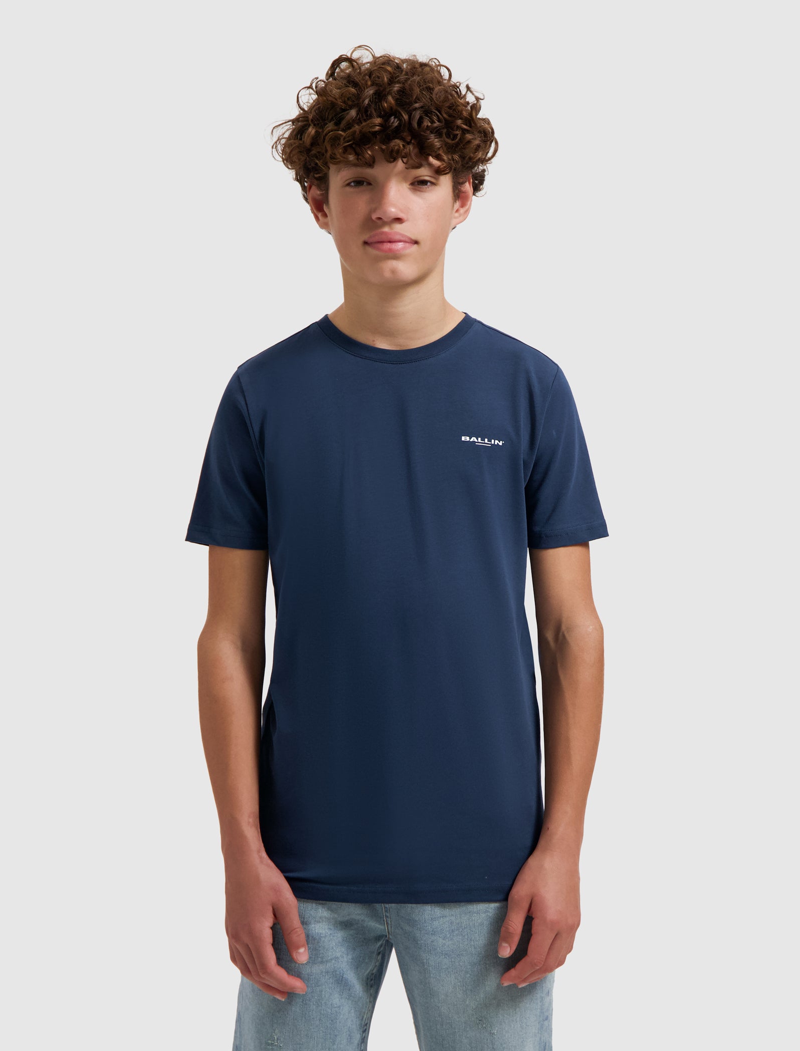 Junior Faded Waves T-shirt | Navy