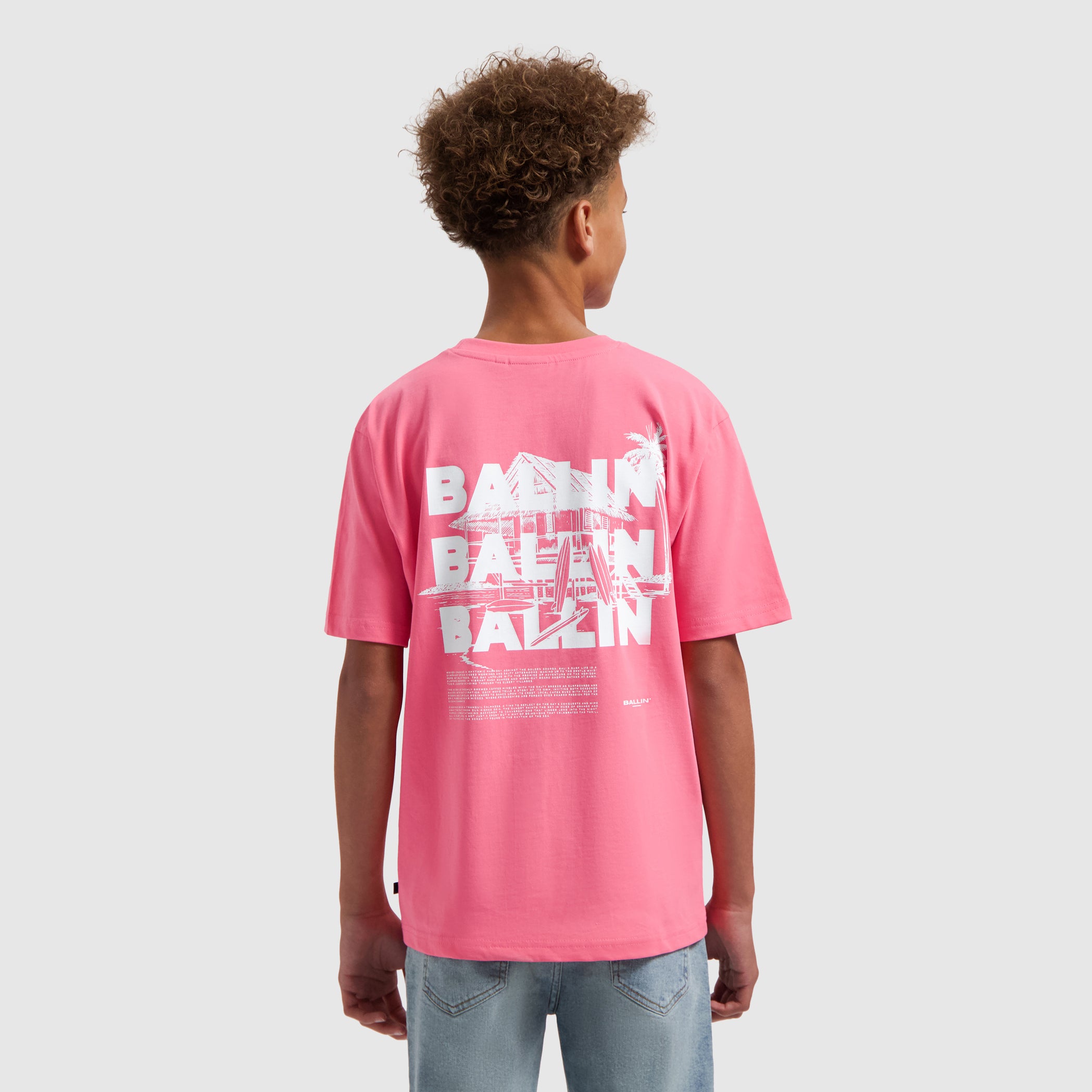 Junior Surfers Paradise House T-shirt | Baby Pink
