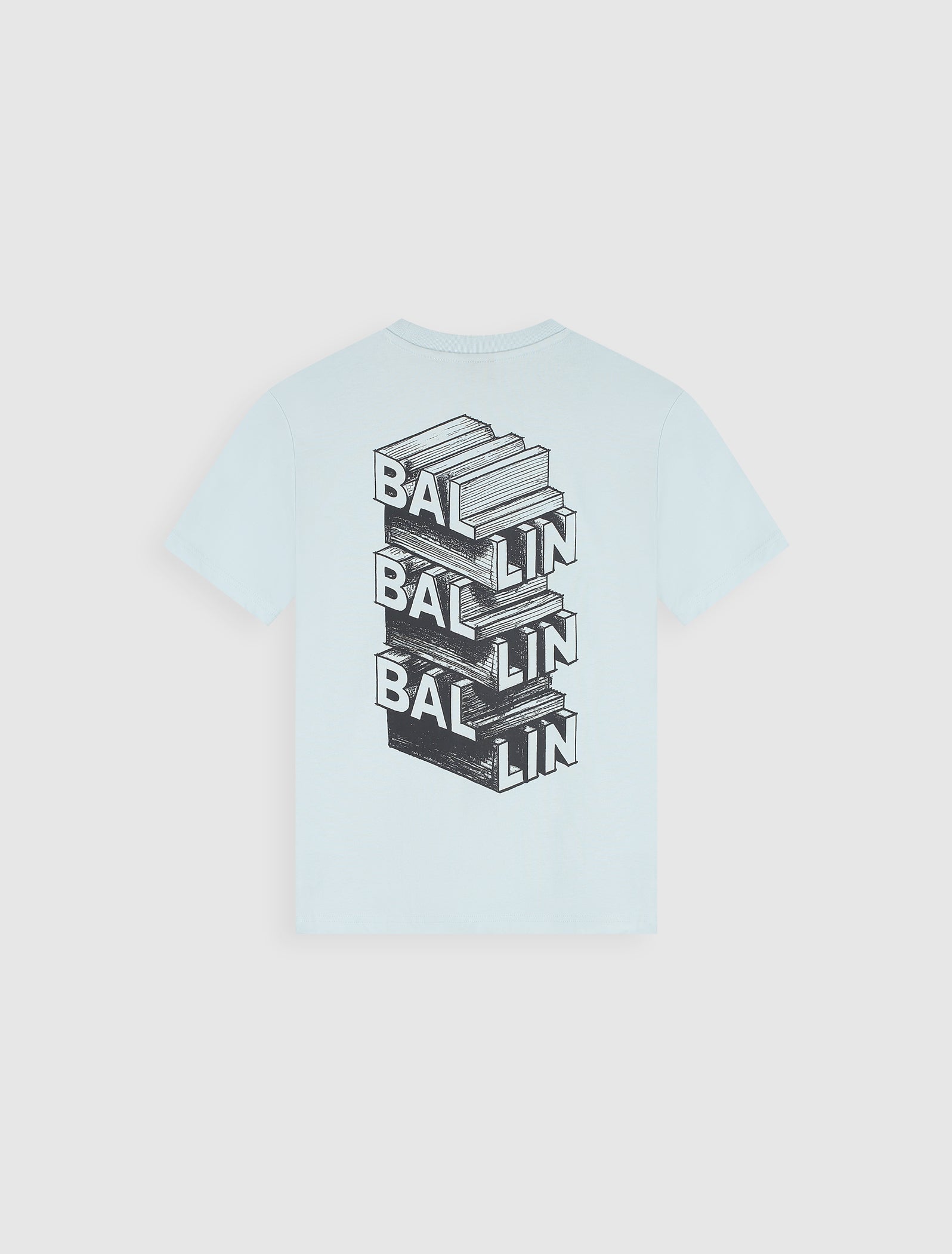 Junior Stacked Logo Sketch T-shirt | Light Blue