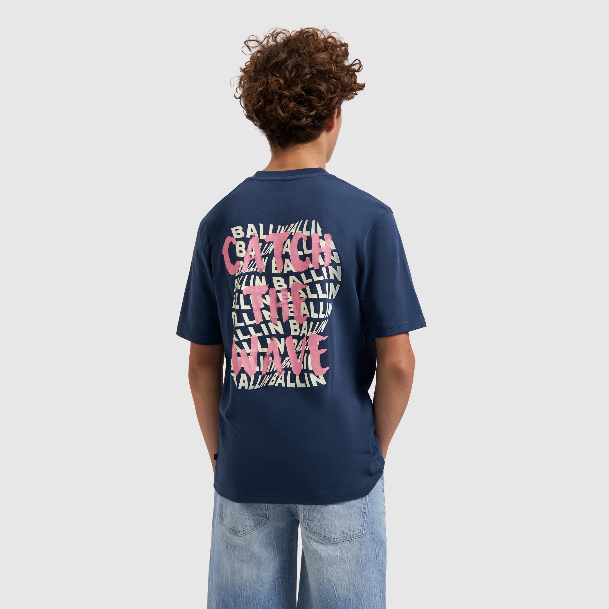 Junior Catch The Wave T-shirt | Navy