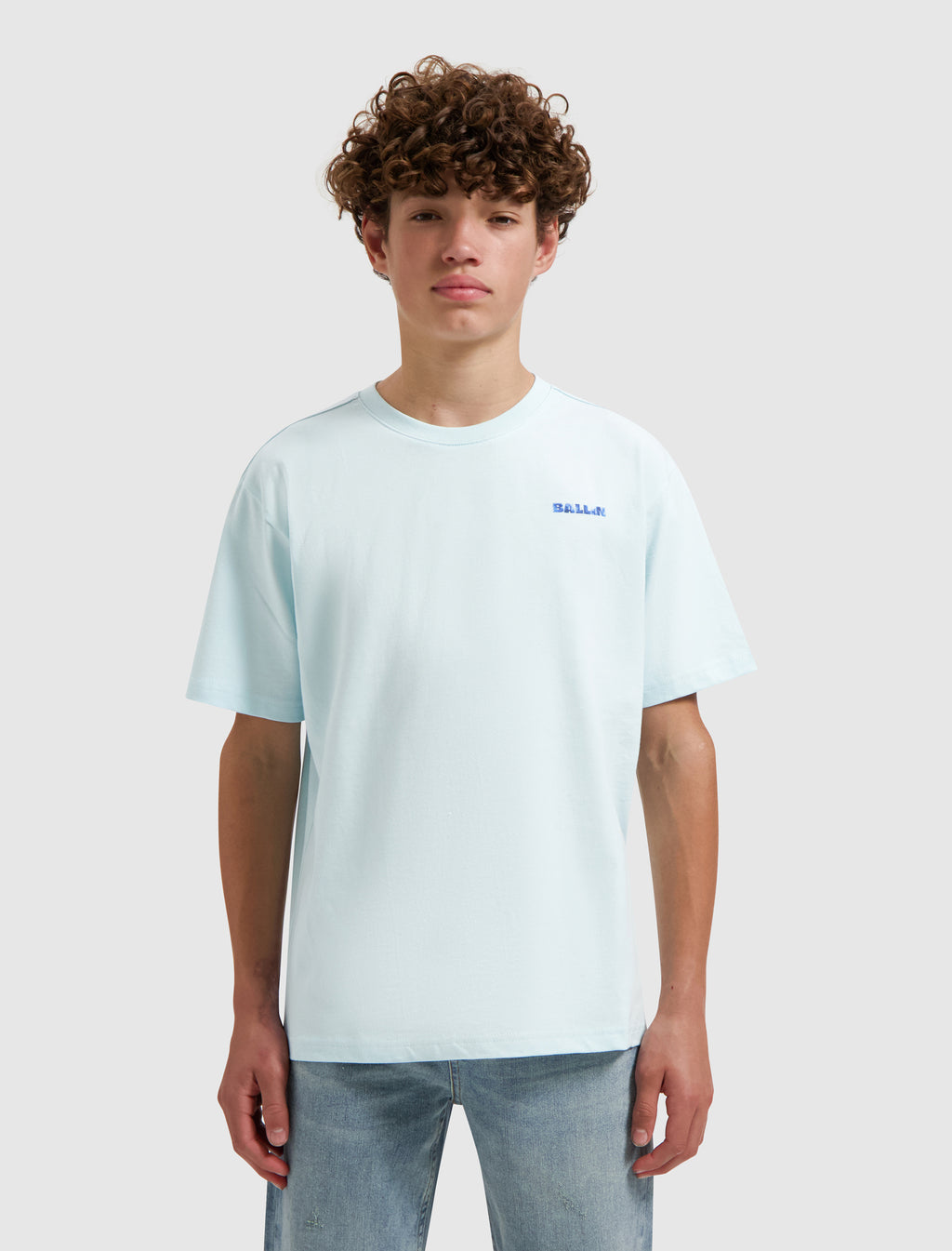Junior Watercolor Logo T-shirt | Light Blue