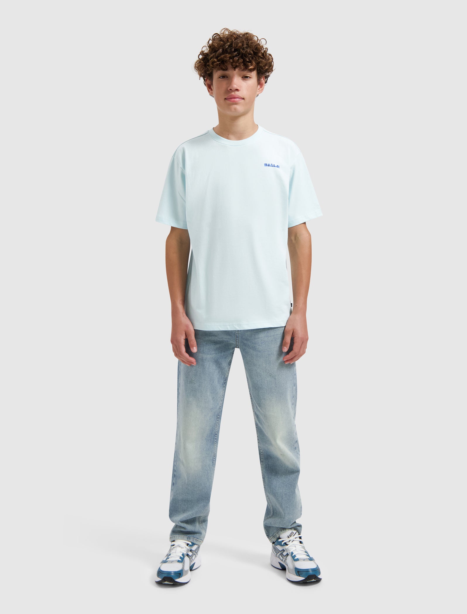 Junior Watercolor Logo T-shirt | Light Blue