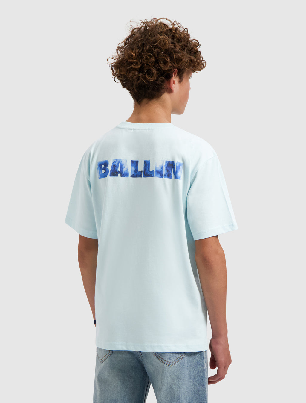 Junior Watercolor Logo T-shirt | Light Blue