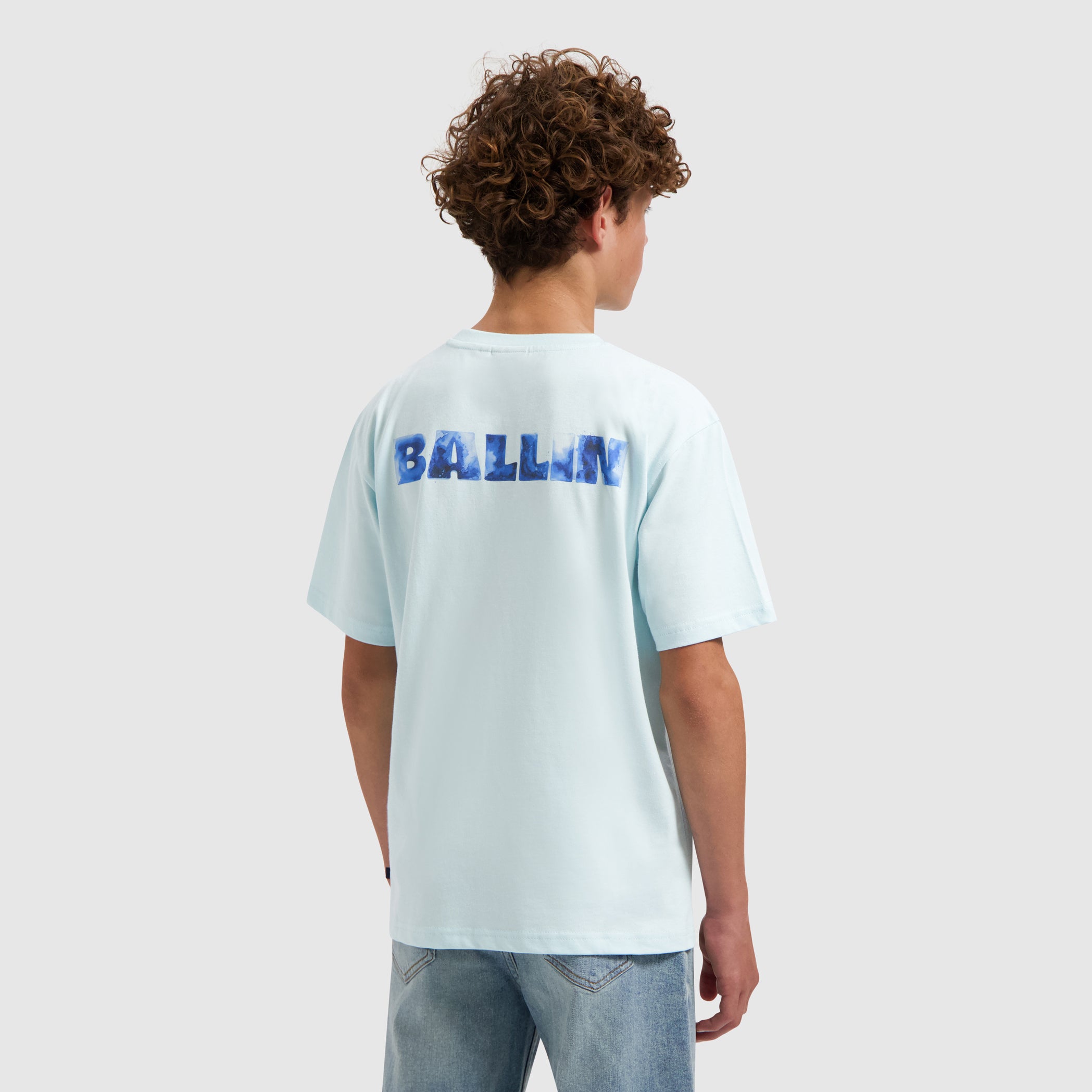 Junior Watercolor Logo T-shirt | Light Blue