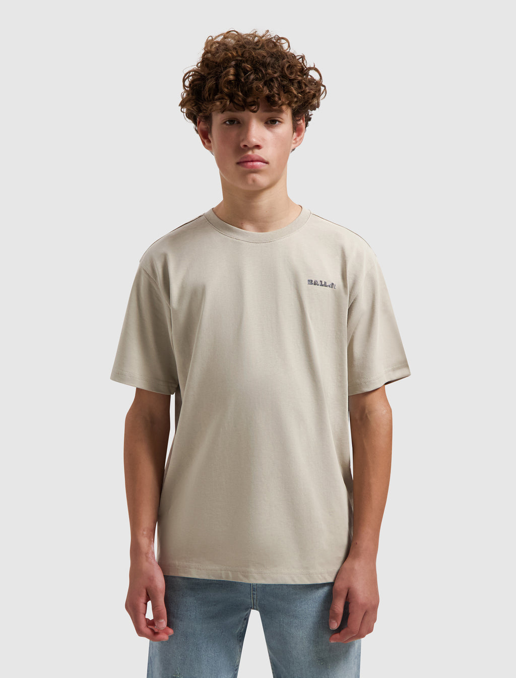Junior Watercolor Logo T-shirt | Taupe