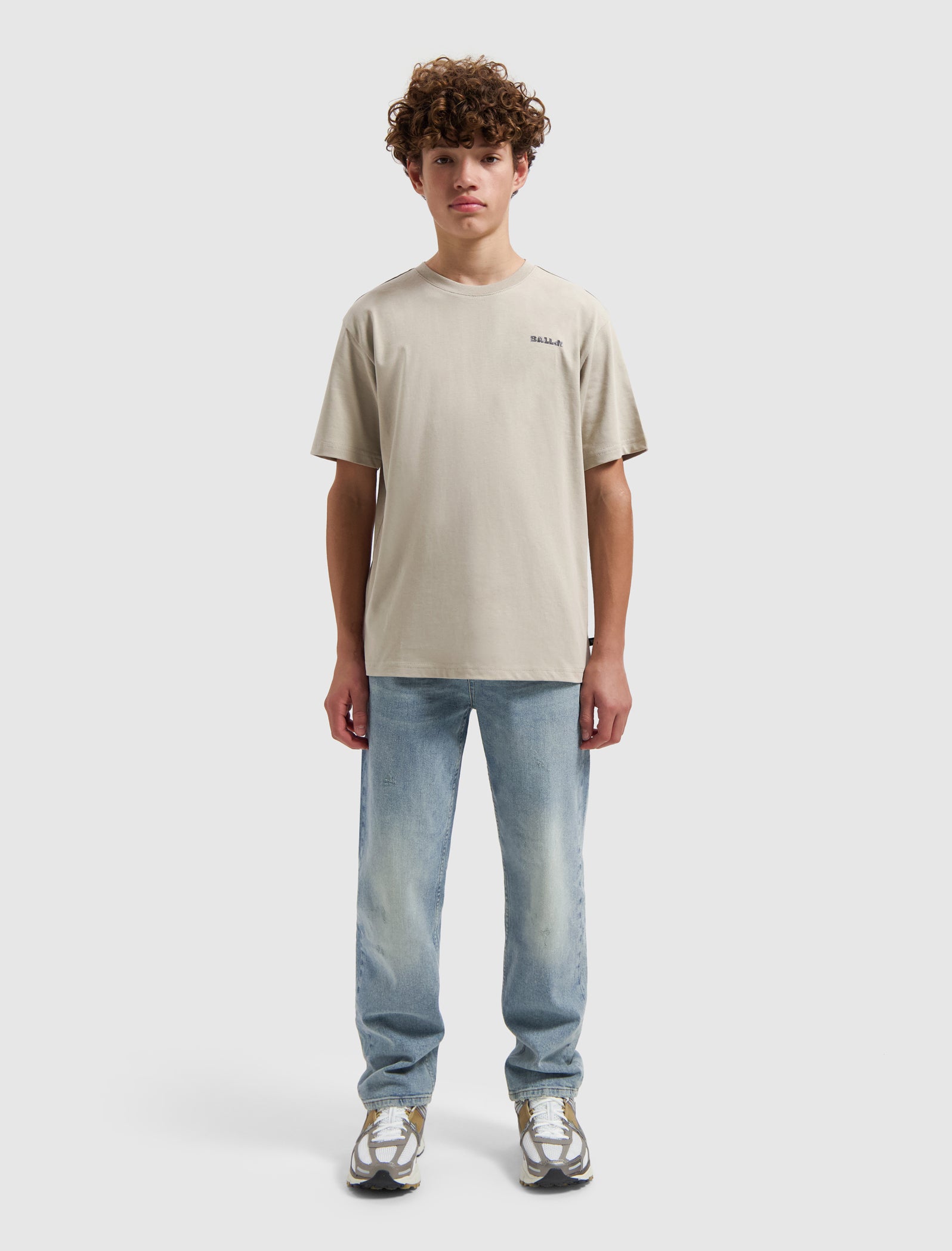 Junior Watercolor Logo T-shirt | Taupe
