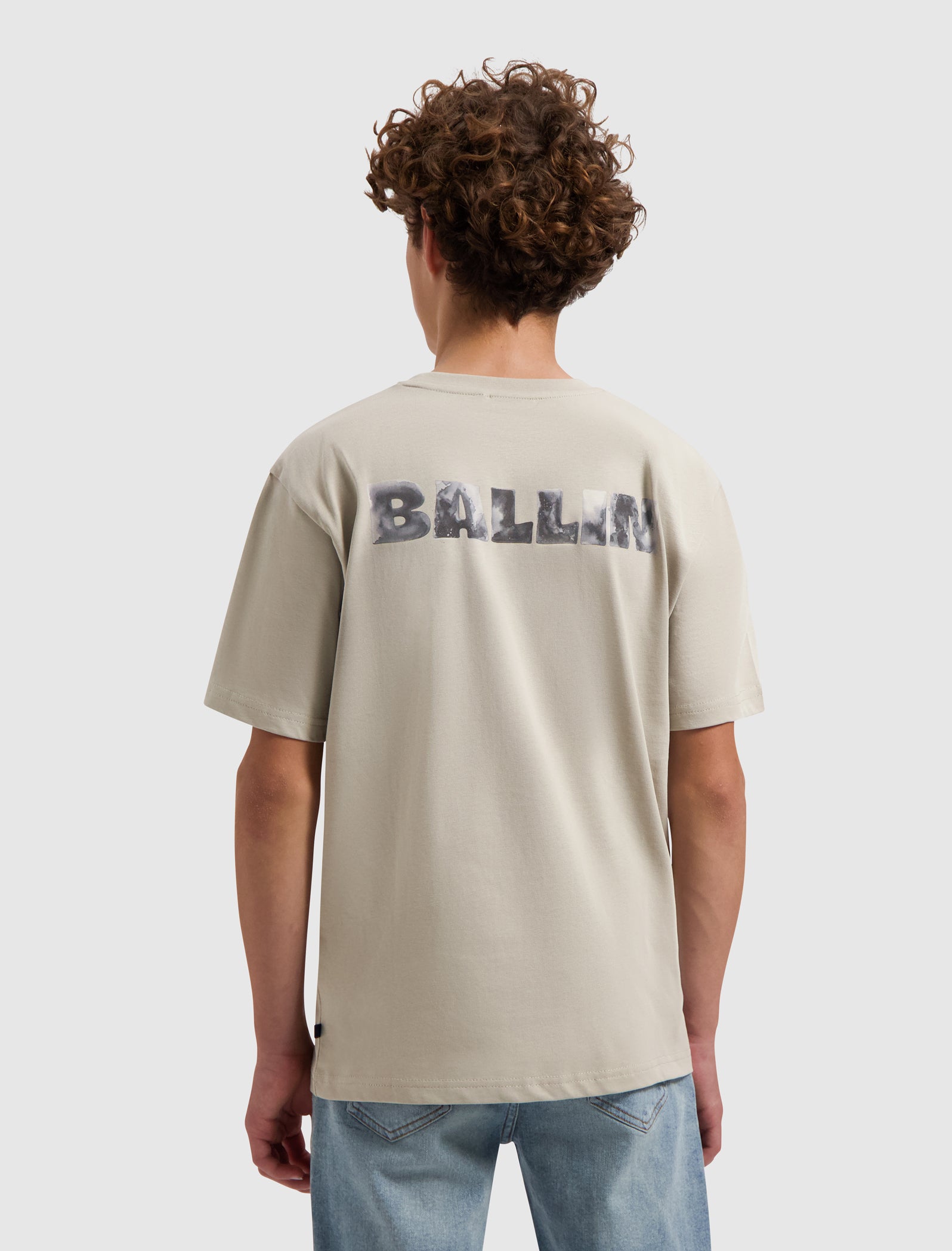 Junior Watercolor Logo T-shirt | Taupe